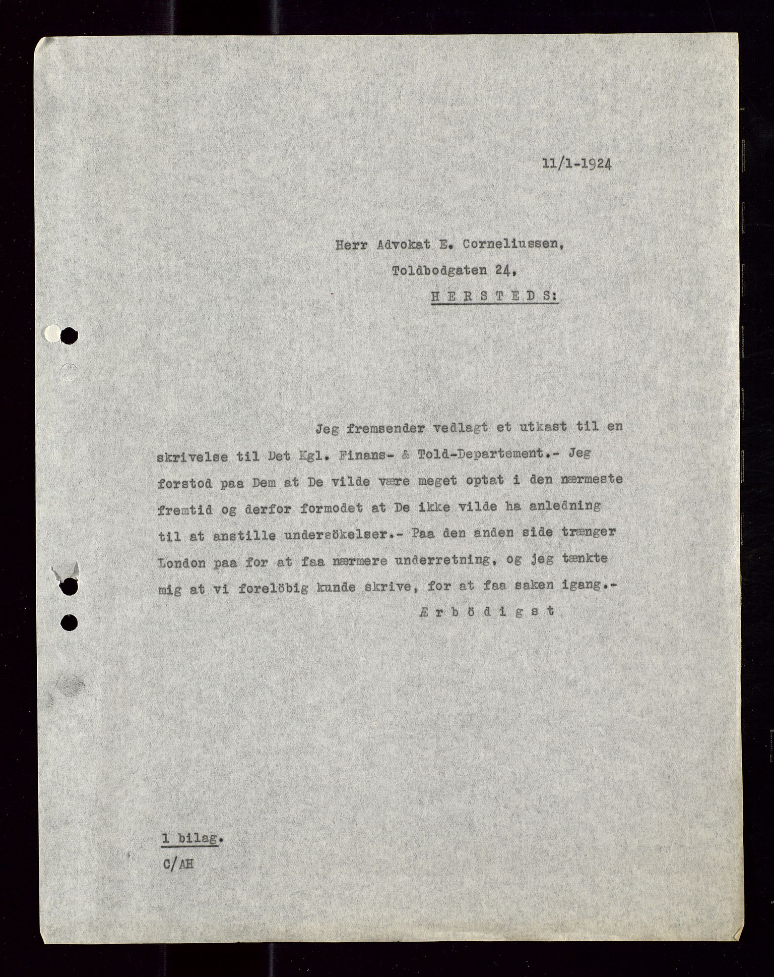 Pa 1521 - A/S Norske Shell, AV/SAST-A-101915/E/Ea/Eaa/L0012: Sjefskorrespondanse, 1924, p. 219