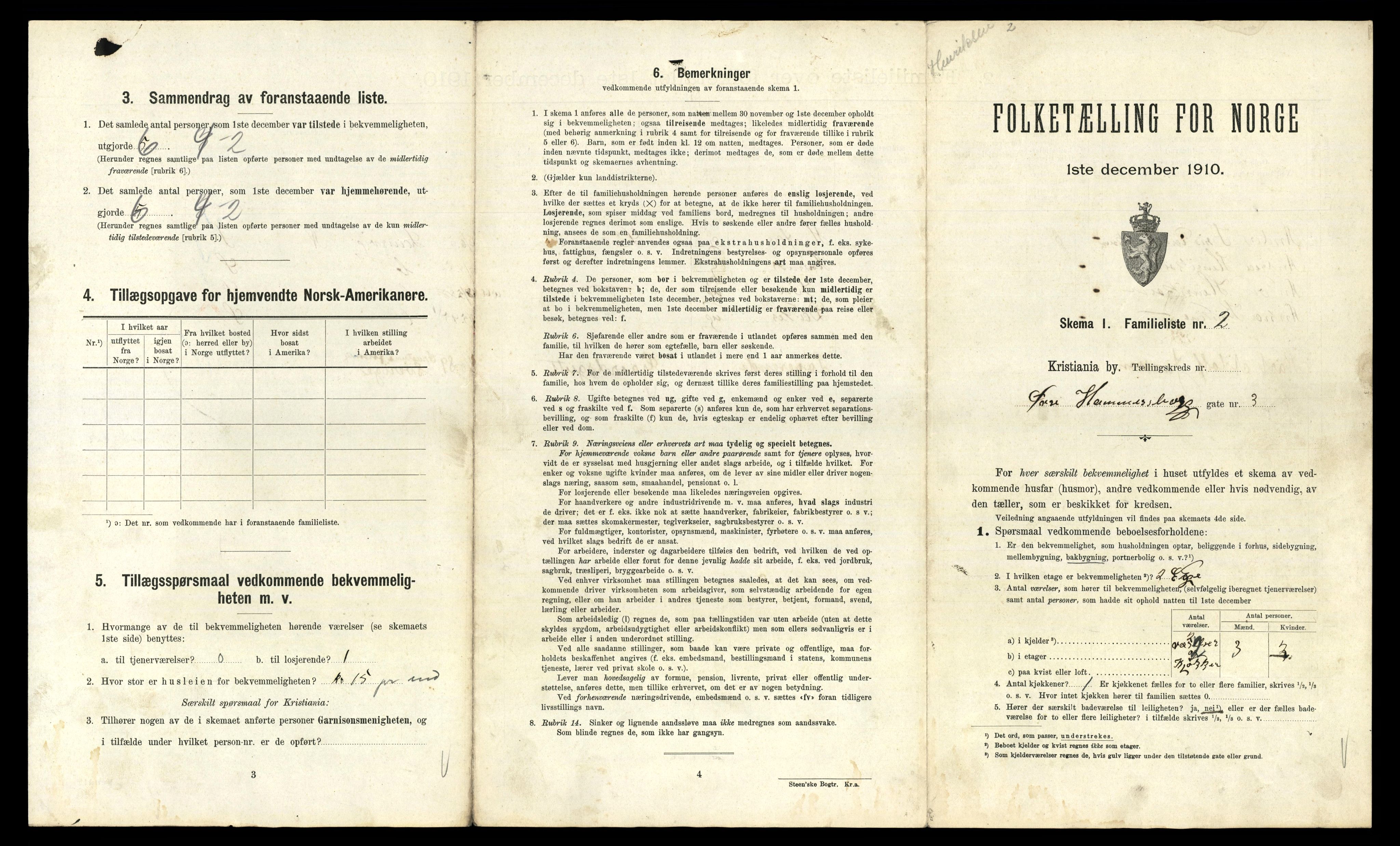 RA, 1910 census for Kristiania, 1910, p. 125273