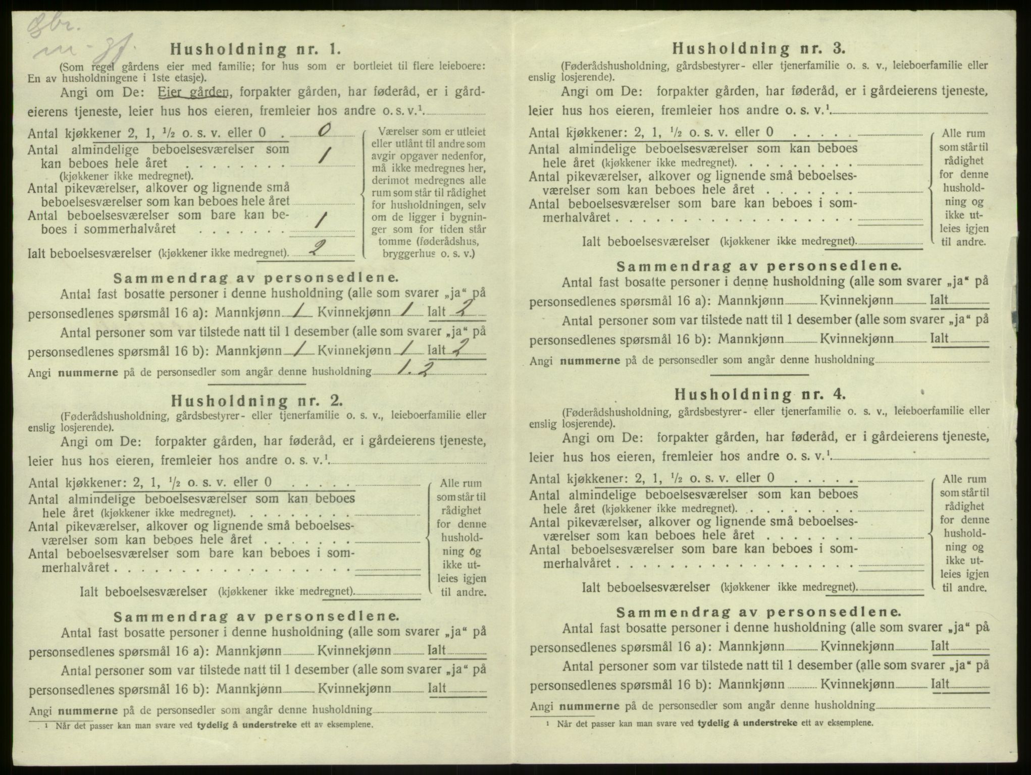 SAB, 1920 census for Kinn, 1920, p. 981