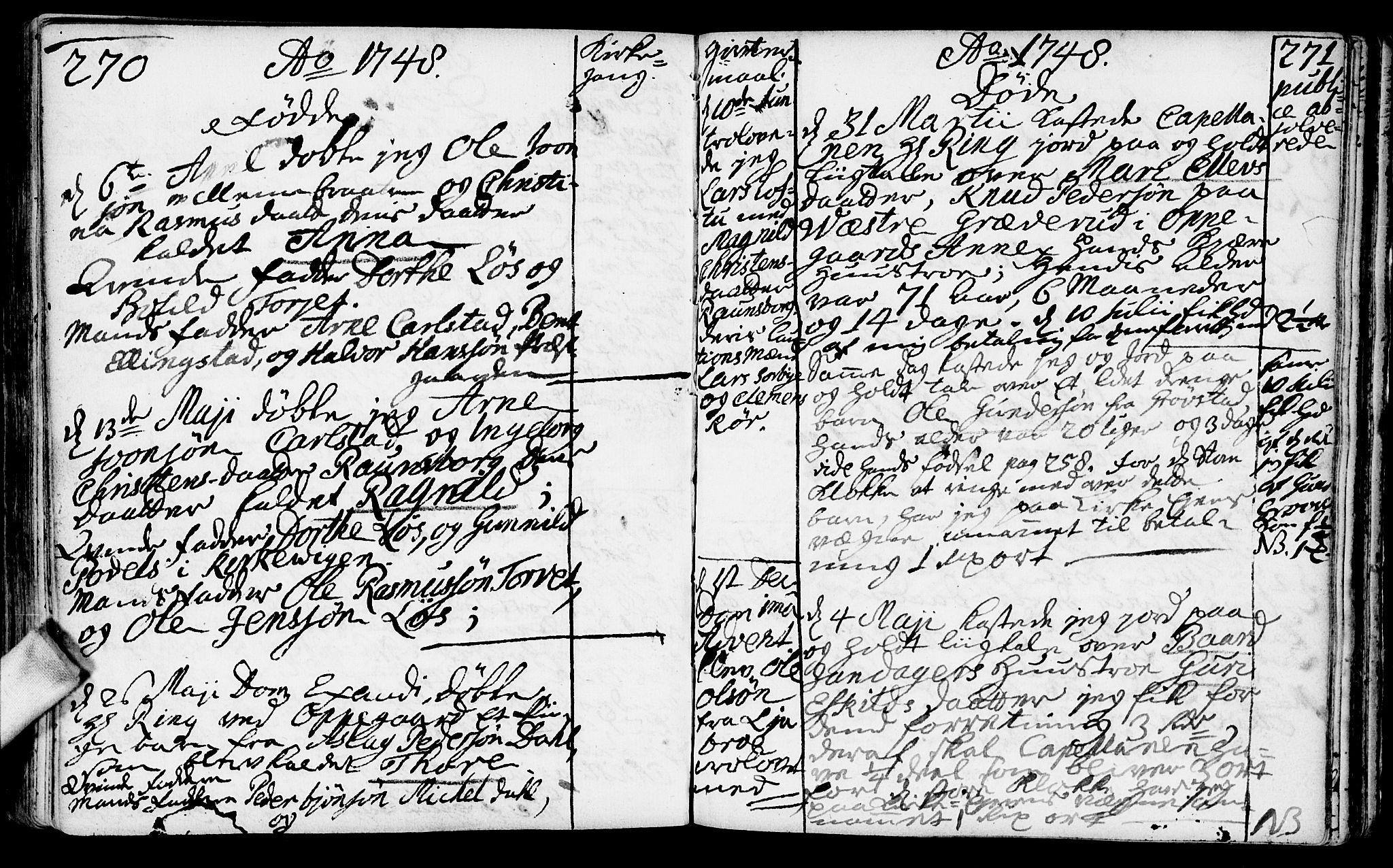 Nesodden prestekontor Kirkebøker, SAO/A-10013/F/Fa/L0001: Parish register (official) no. I 1, 1709-1749, p. 270-271