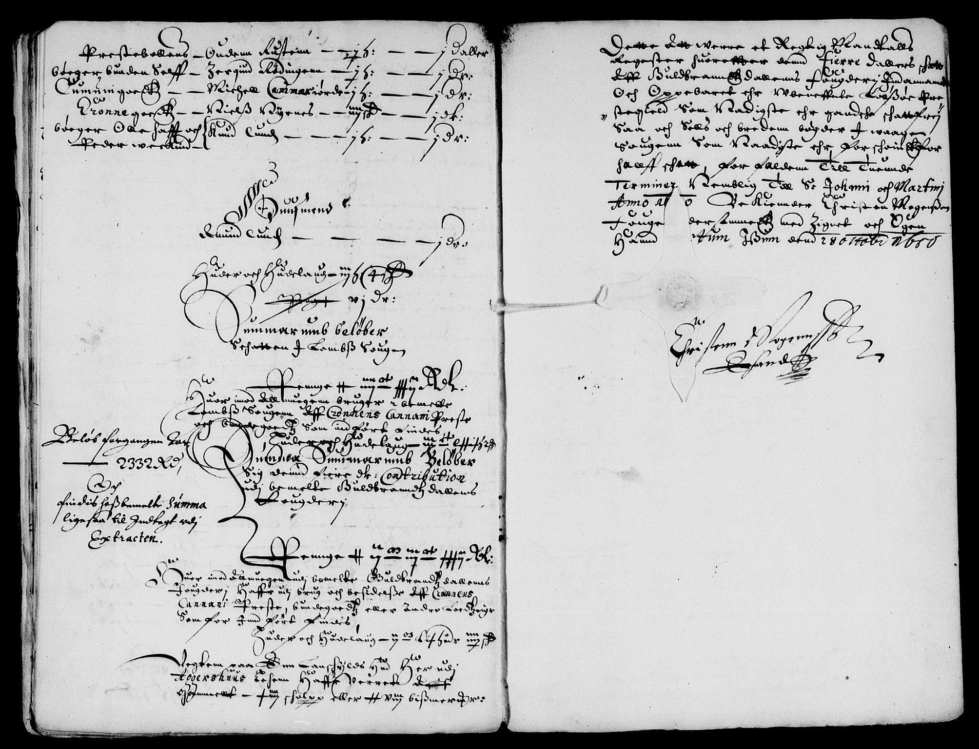 Rentekammeret inntil 1814, Reviderte regnskaper, Lensregnskaper, AV/RA-EA-5023/R/Rb/Rba/L0201: Akershus len, 1650-1651