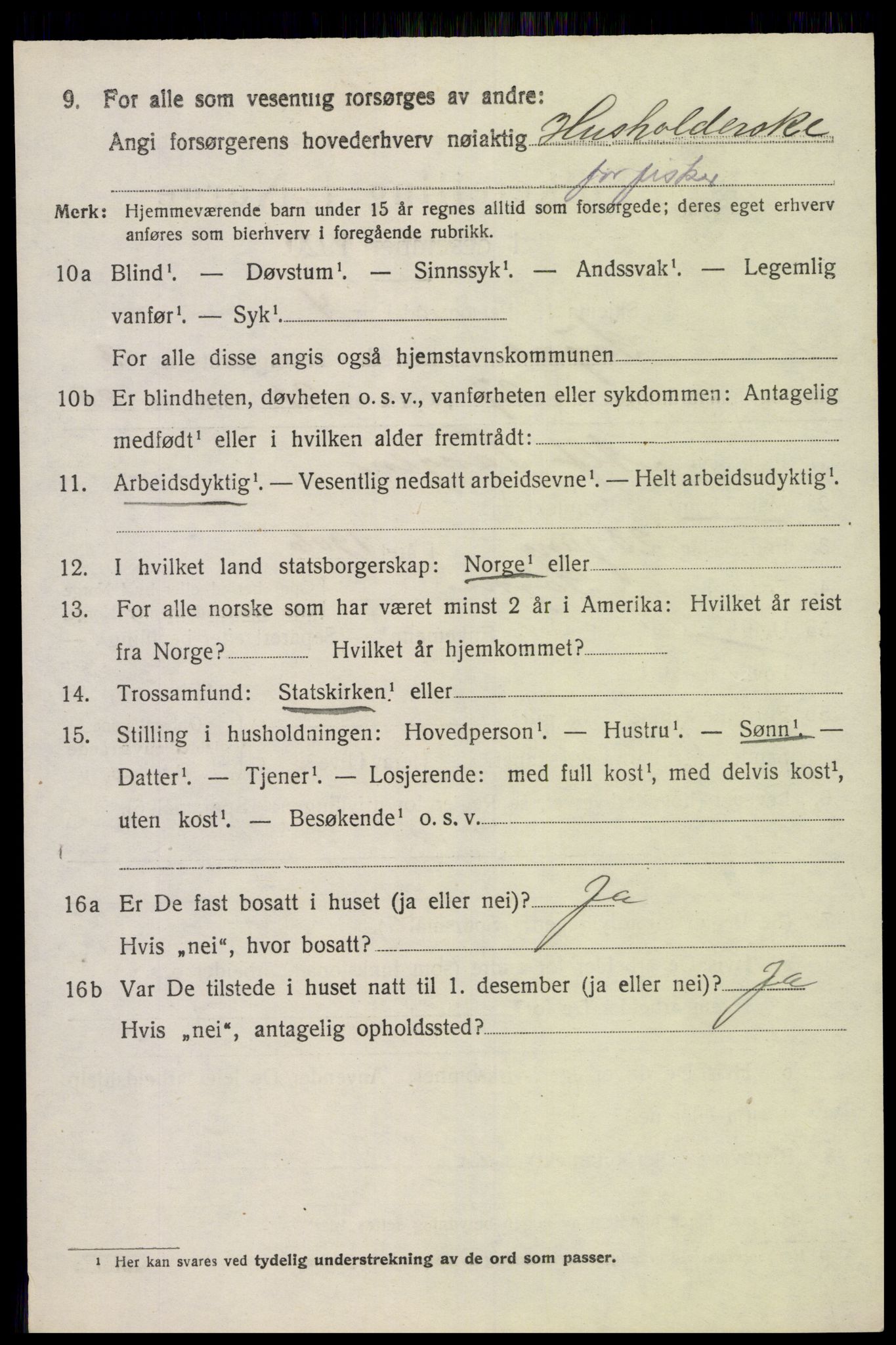 SAK, 1920 census for Søgne, 1920, p. 1872