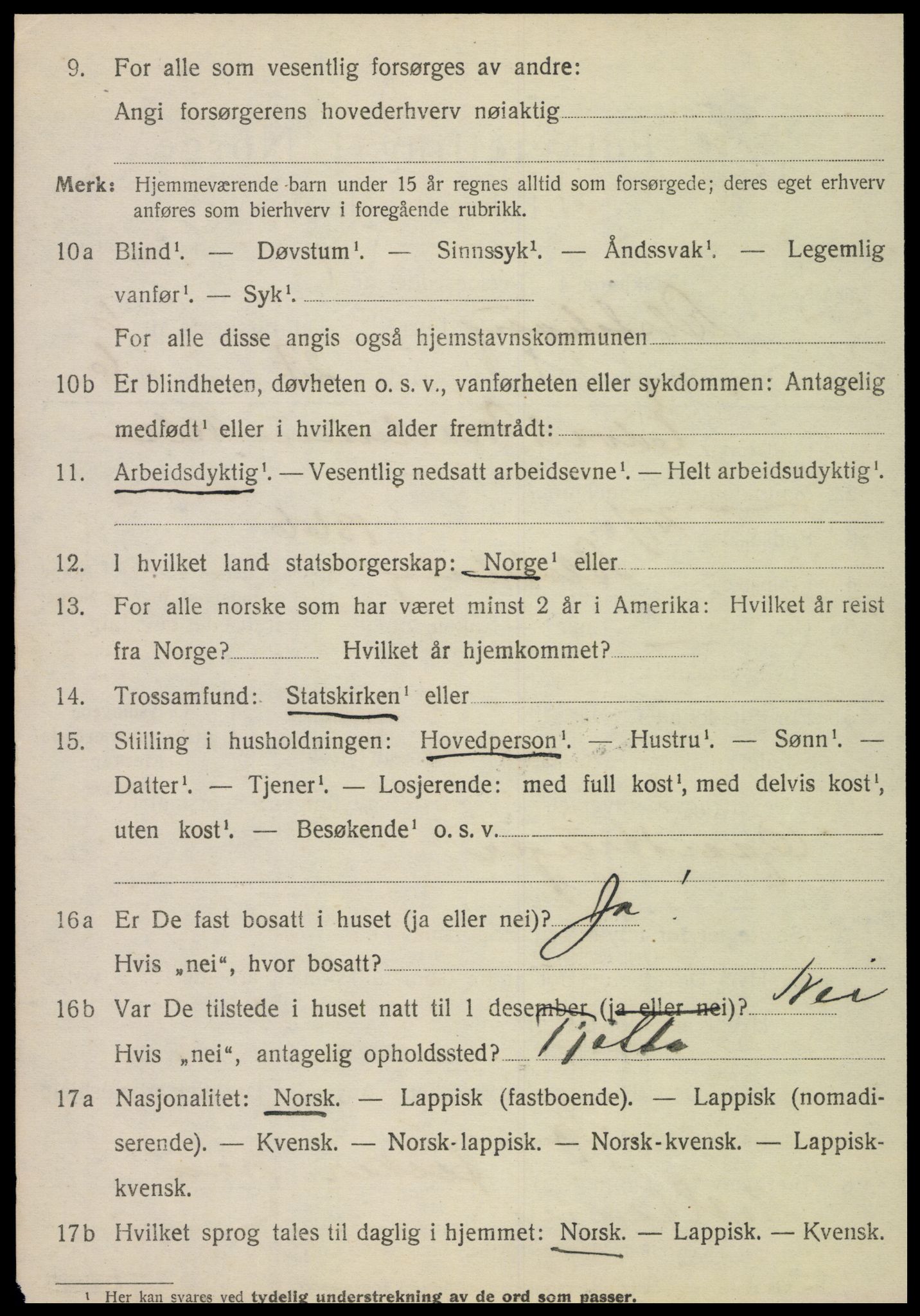 SAT, 1920 census for Alstahaug, 1920, p. 3262