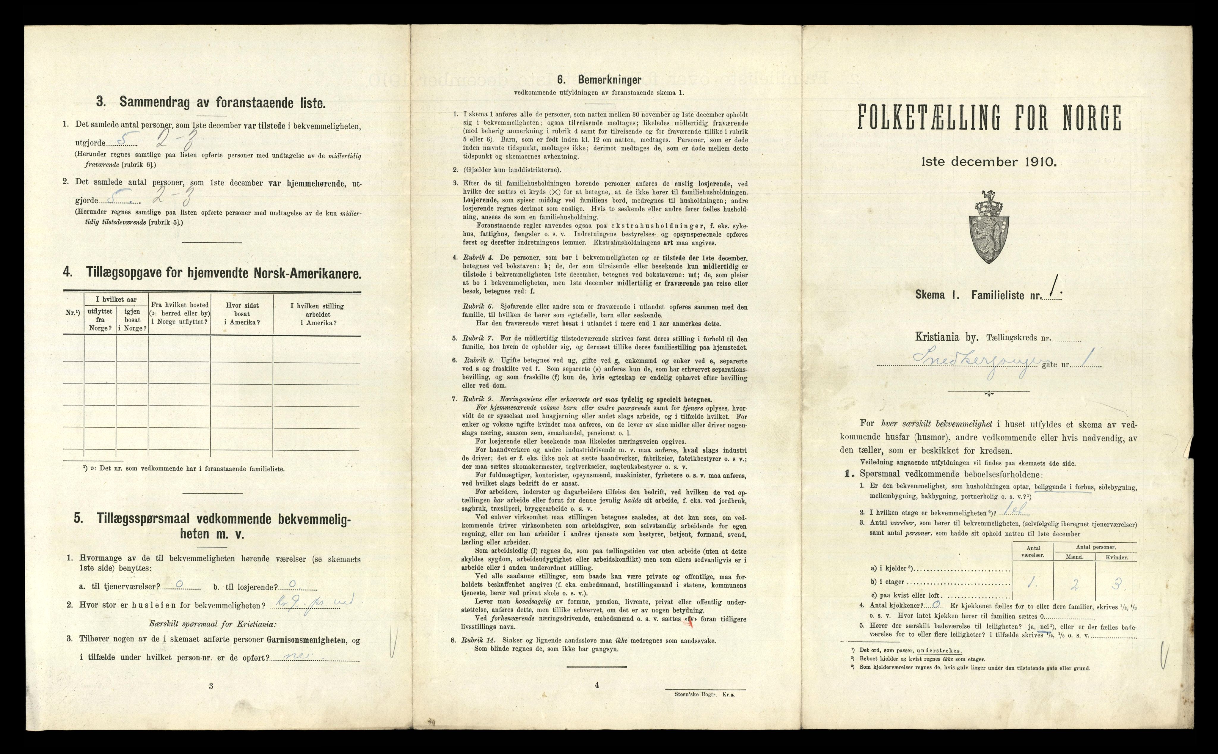 RA, 1910 census for Kristiania, 1910, p. 93001