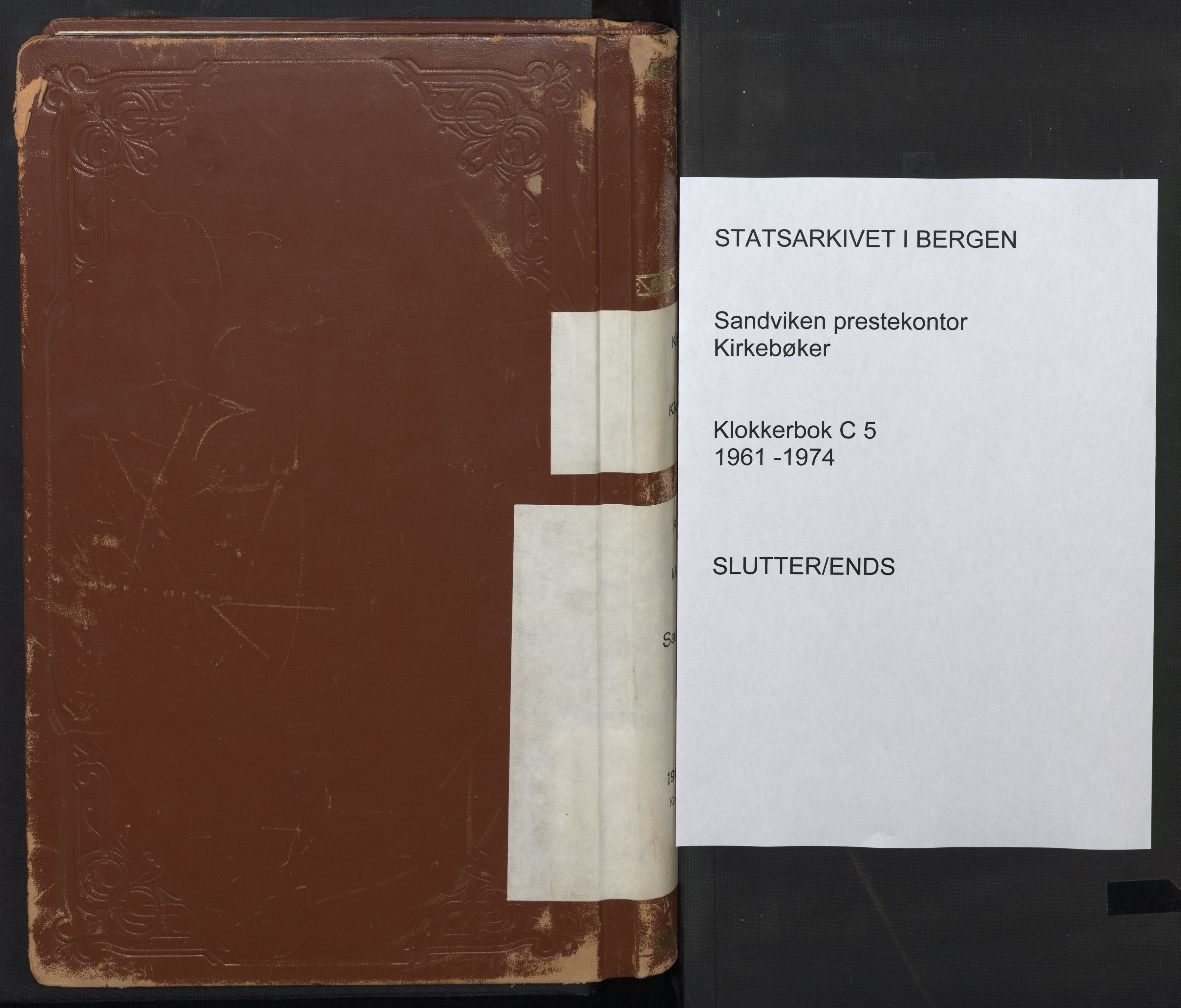 Sandviken Sokneprestembete, AV/SAB-A-77601/H/Hb/L0013: Parish register (copy) no. C 5, 1961-1974, p. 62b-63a