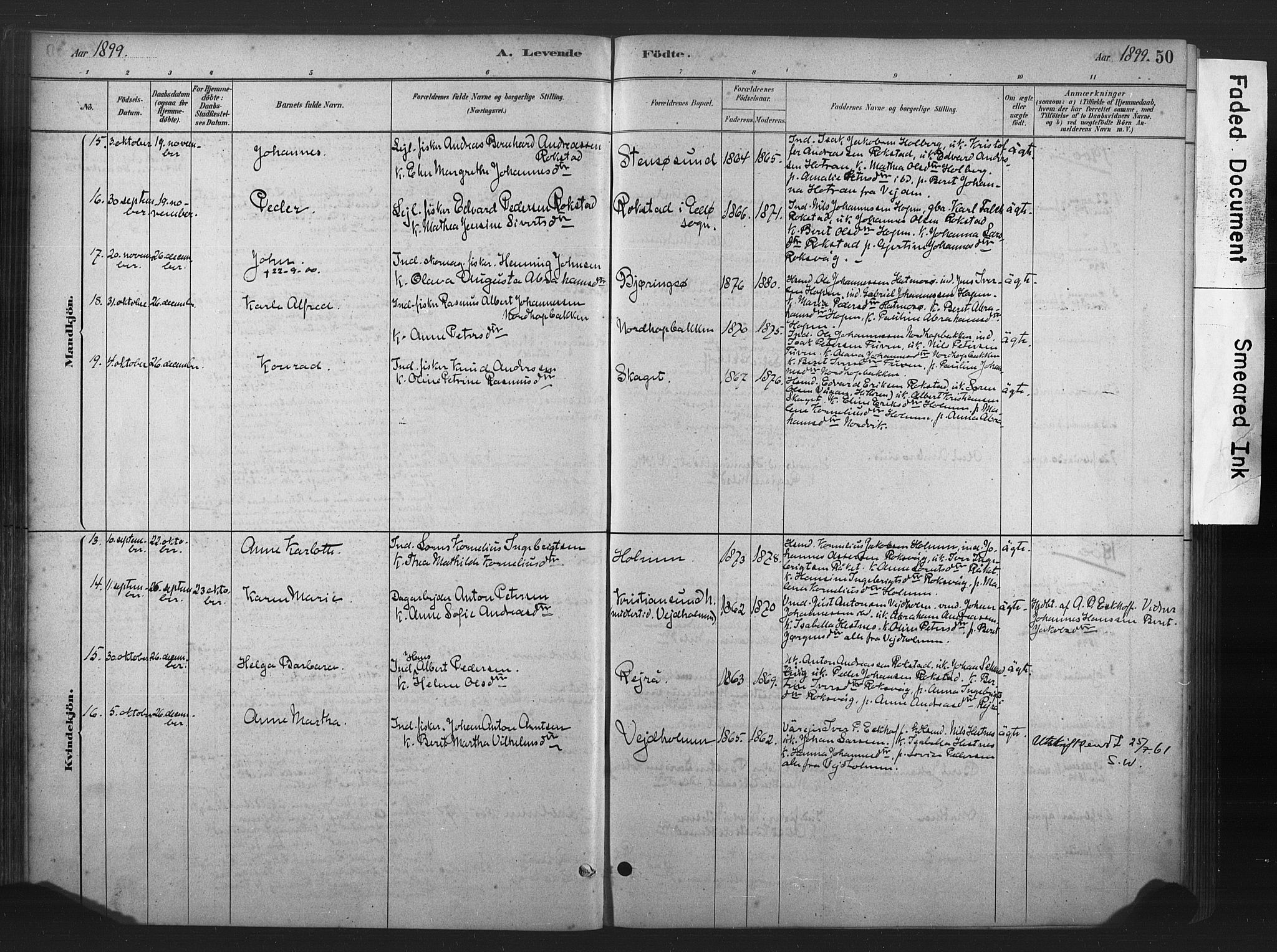 Ministerialprotokoller, klokkerbøker og fødselsregistre - Møre og Romsdal, AV/SAT-A-1454/583/L0954: Parish register (official) no. 583A01, 1880-1906, p. 50