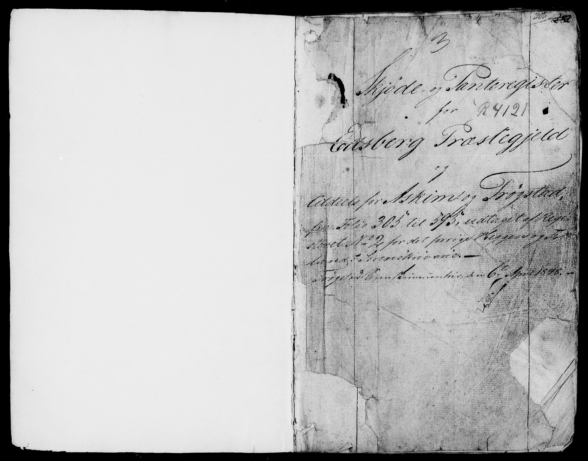 Heggen og Frøland sorenskriveri I, SAO/A-11556/G/Ga/L0008: Mortgage register no. 8, 1807-1857, p. 305
