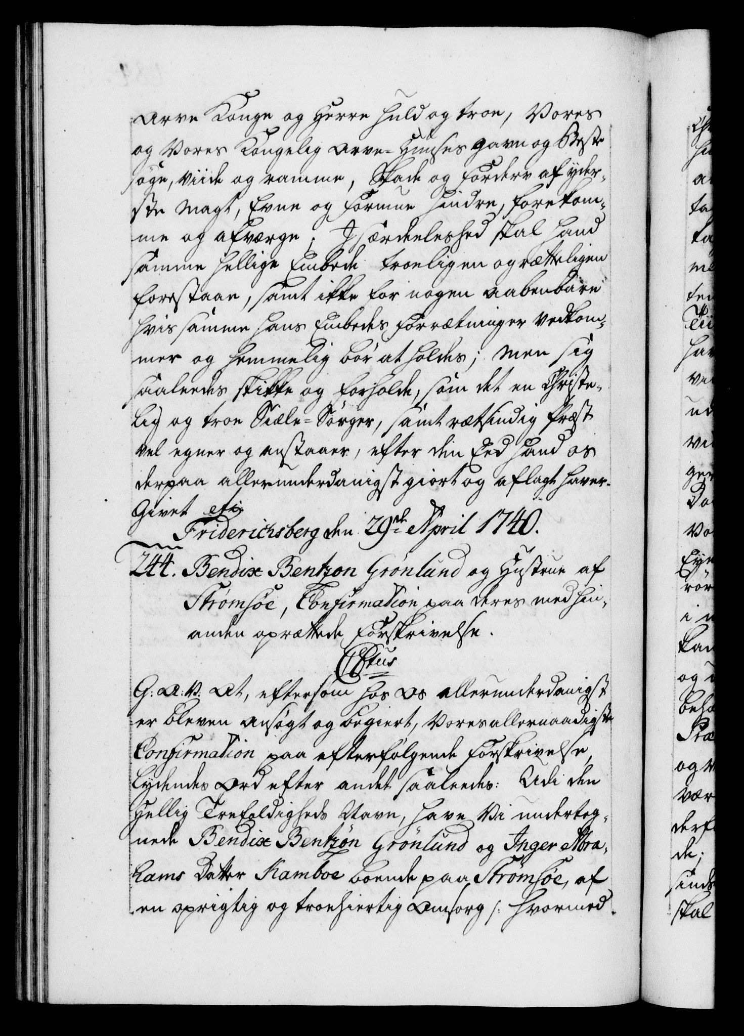 Danske Kanselli 1572-1799, AV/RA-EA-3023/F/Fc/Fca/Fcaa/L0031: Norske registre, 1739-1740, p. 484b