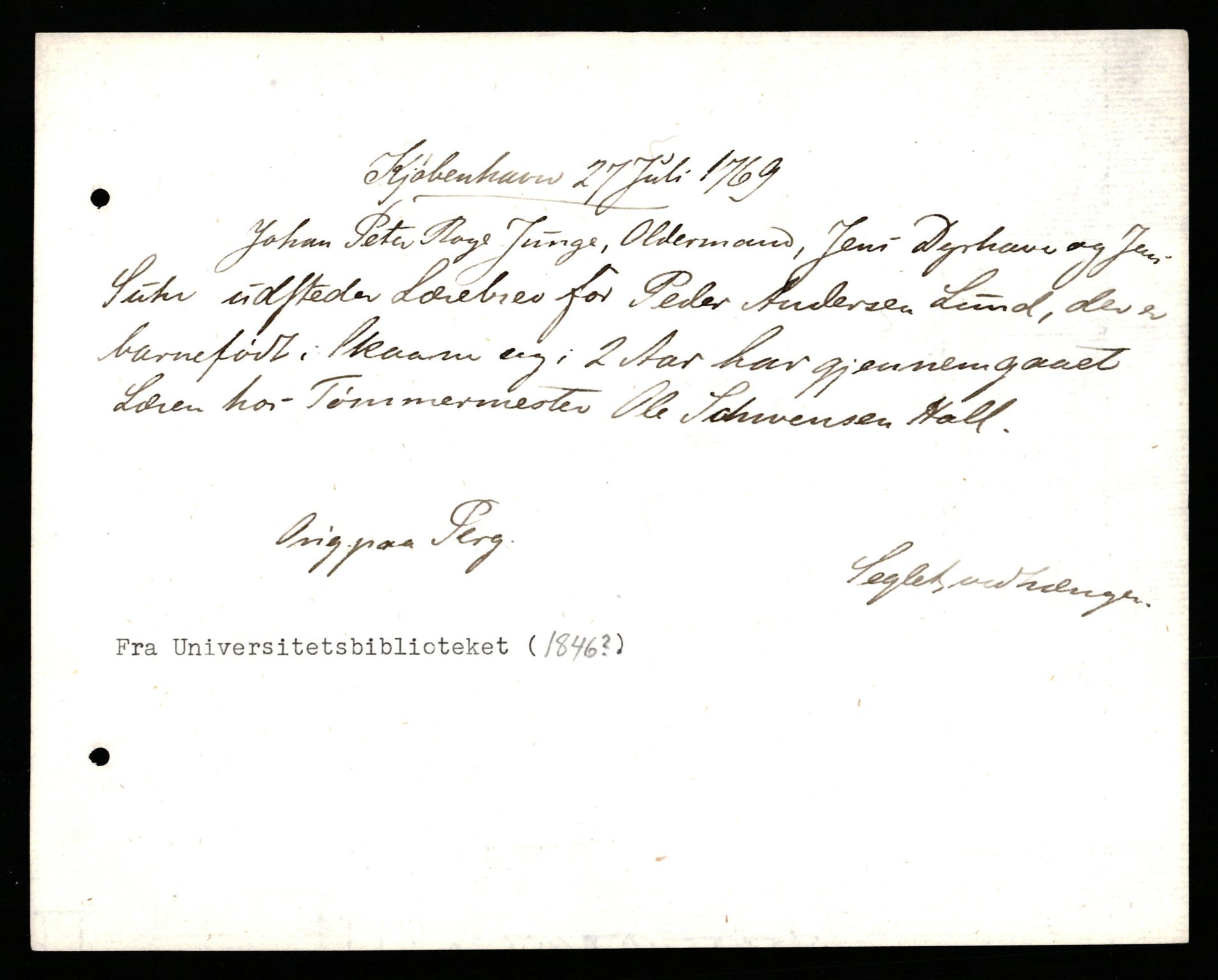 Riksarkivets diplomsamling, AV/RA-EA-5965/F35/F35c/L0011: Riksarkivets diplomer, pergament, 1672-1823, p. 107