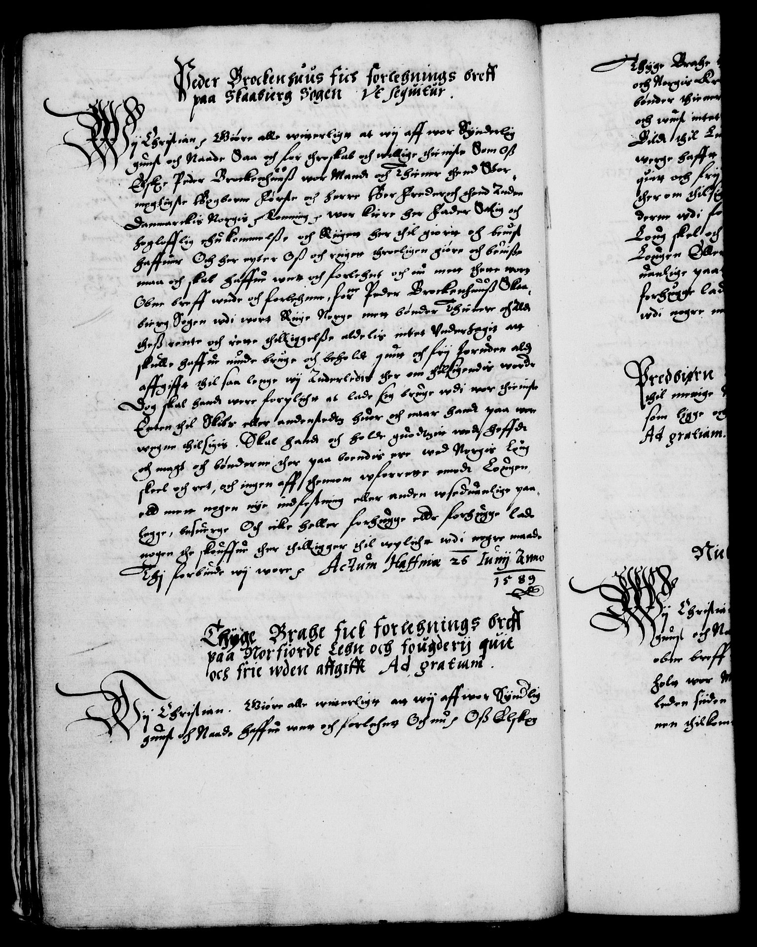 Danske Kanselli 1572-1799, RA/EA-3023/F/Fc/Fca/Fcaa/L0002: Norske registre (mikrofilm), 1588-1596, p. 46b