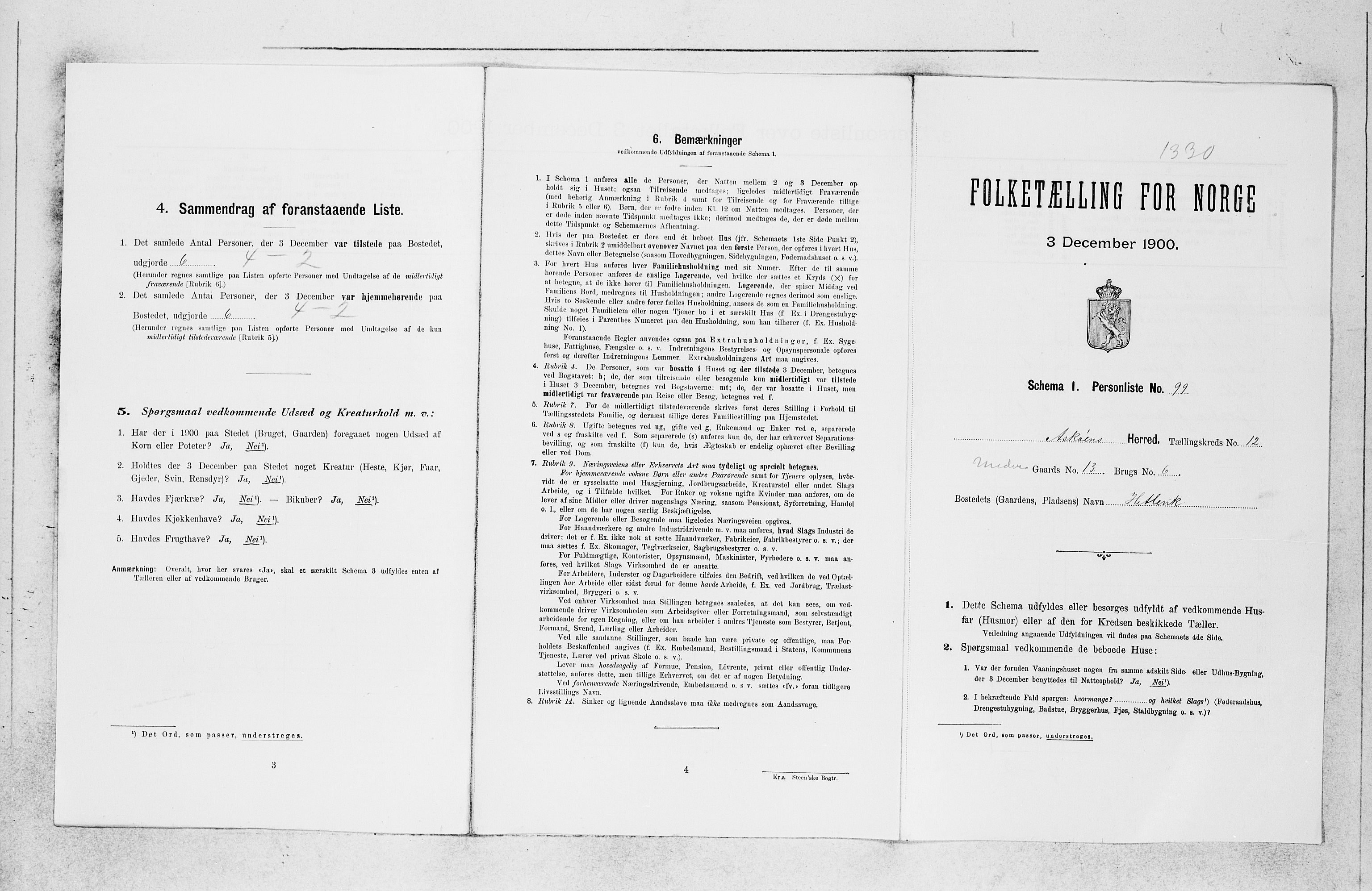 SAB, 1900 census for Askøy, 1900, p. 1781