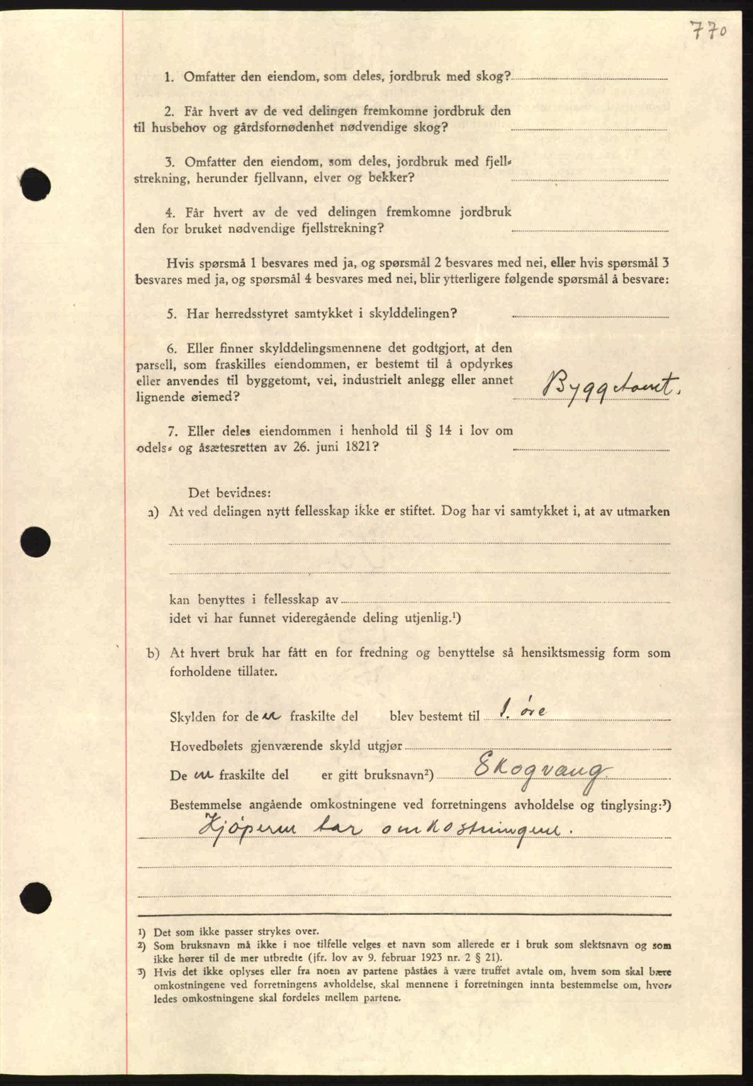 Nordmøre sorenskriveri, AV/SAT-A-4132/1/2/2Ca: Mortgage book no. A91, 1941-1942, Diary no: : 2538/1941