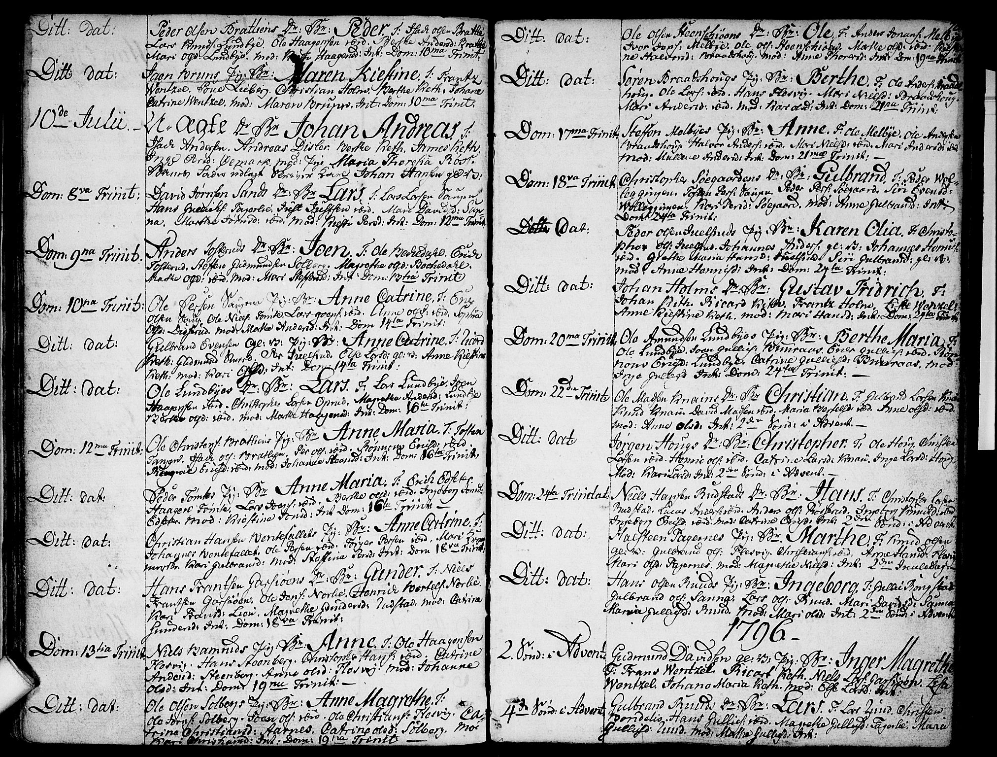 Hurdal prestekontor Kirkebøker, SAO/A-10889/F/Fa/L0001: Parish register (official) no. I 1, 1777-1812, p. 70