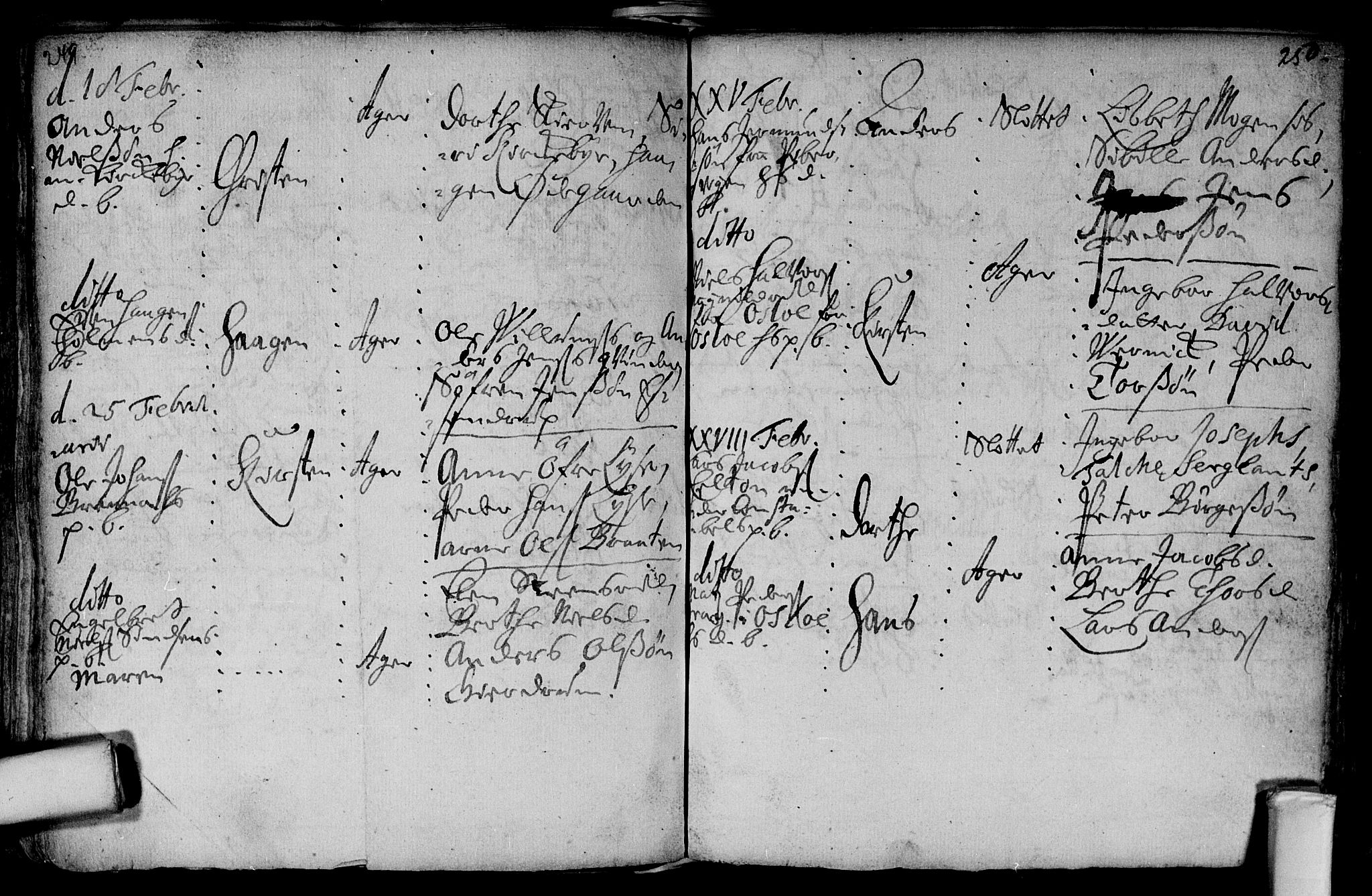 Aker prestekontor kirkebøker, AV/SAO-A-10861/F/L0002: Parish register (official) no. 2, 1714-1720, p. 249-250