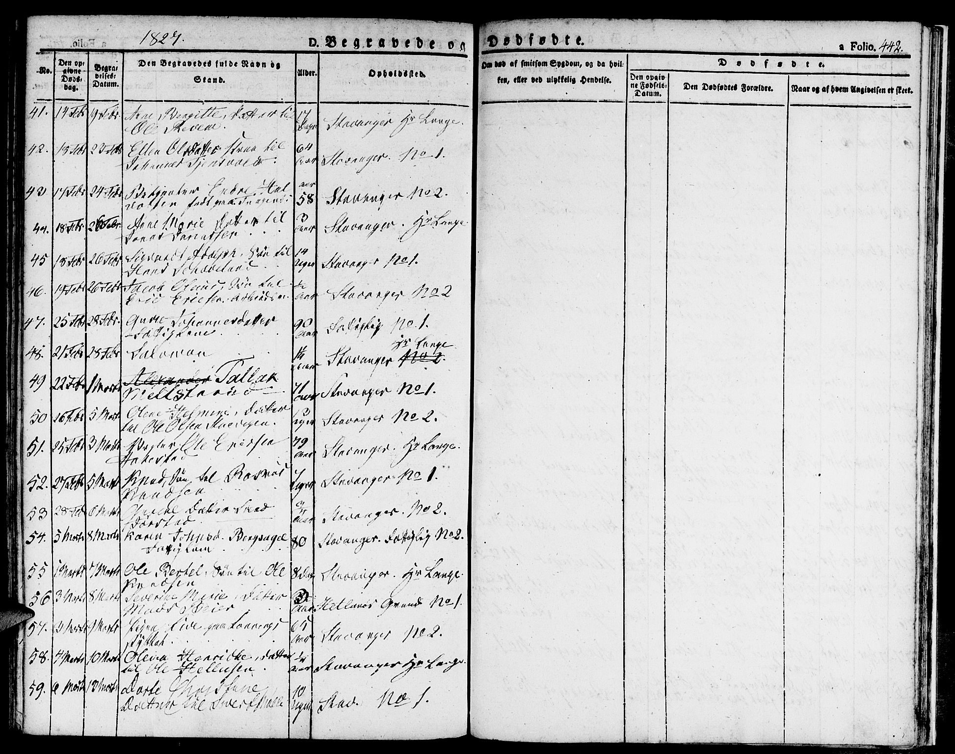 Domkirken sokneprestkontor, AV/SAST-A-101812/001/30/30BA/L0009: Parish register (official) no. A 9, 1821-1832, p. 442