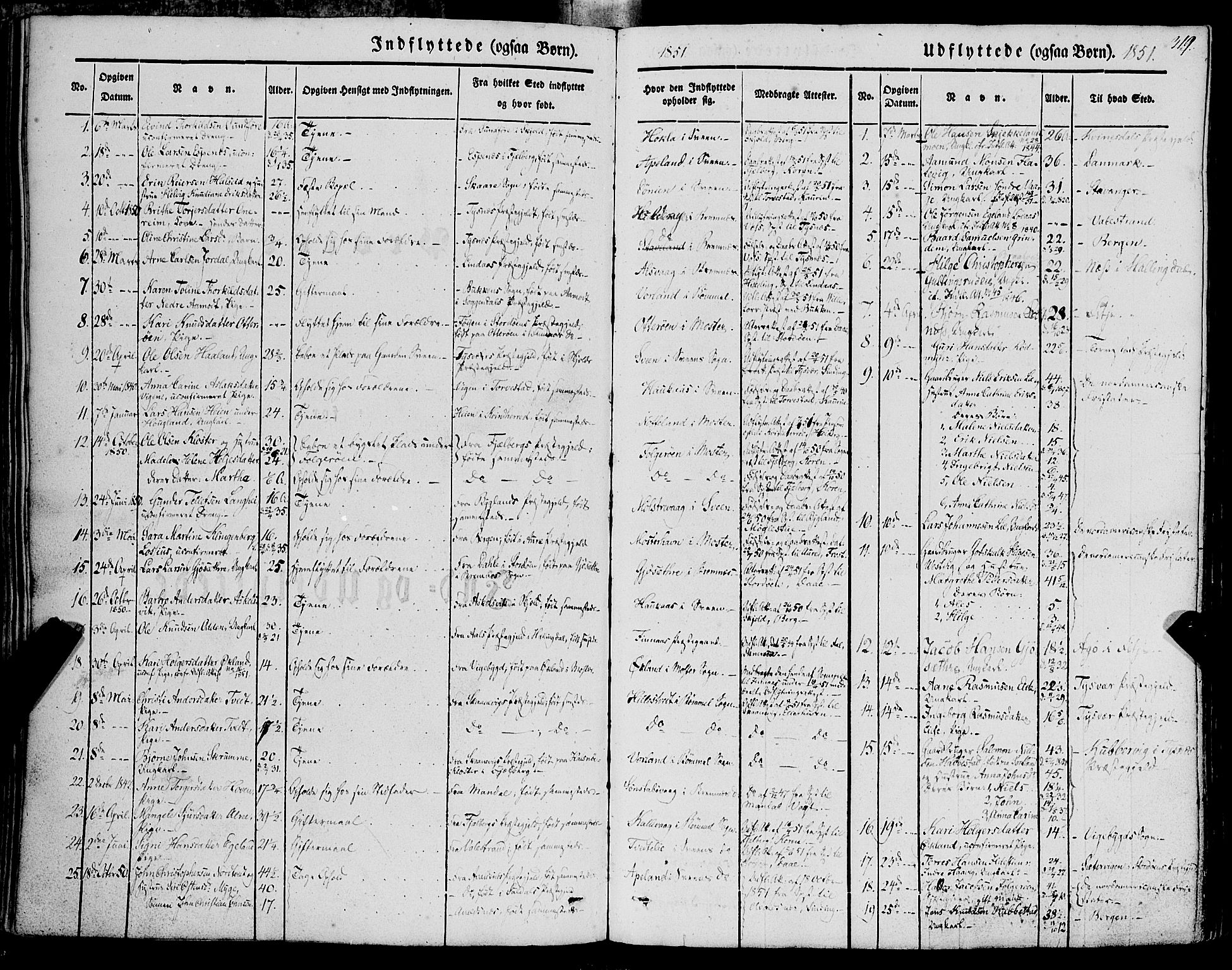 Finnås sokneprestembete, AV/SAB-A-99925/H/Ha/Haa/Haaa/L0007: Parish register (official) no. A 7, 1850-1862