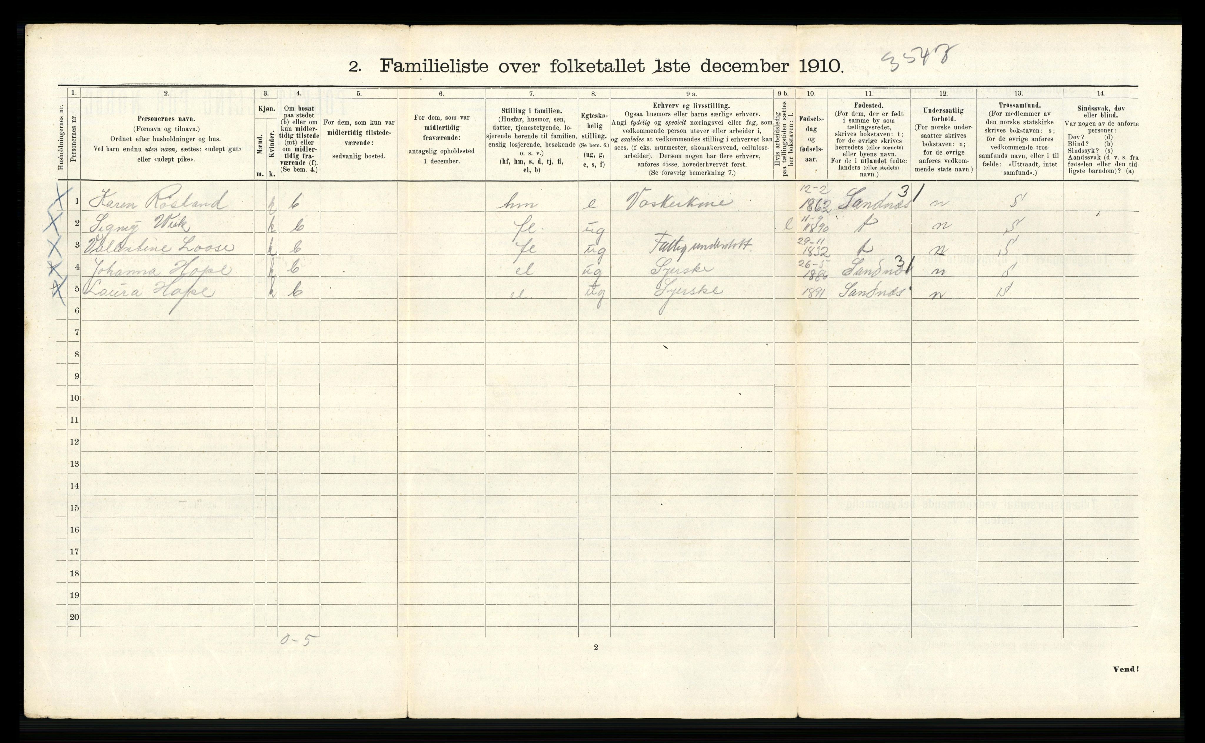 RA, 1910 census for Bergen, 1910, p. 38626