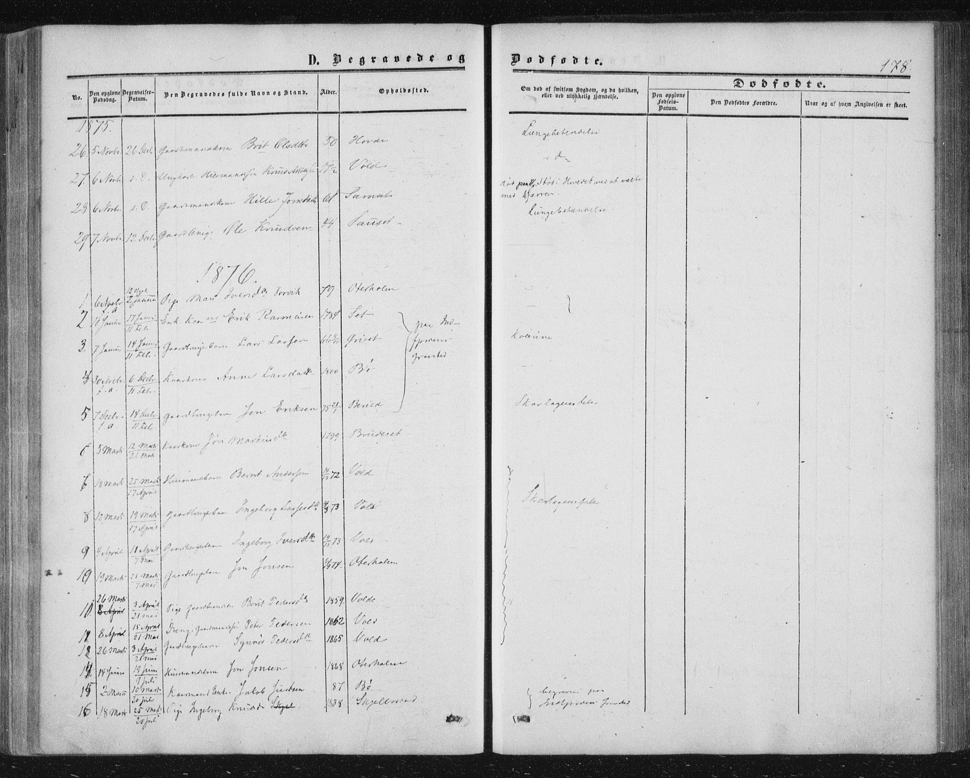 Ministerialprotokoller, klokkerbøker og fødselsregistre - Møre og Romsdal, AV/SAT-A-1454/543/L0562: Parish register (official) no. 543A02, 1854-1884, p. 178