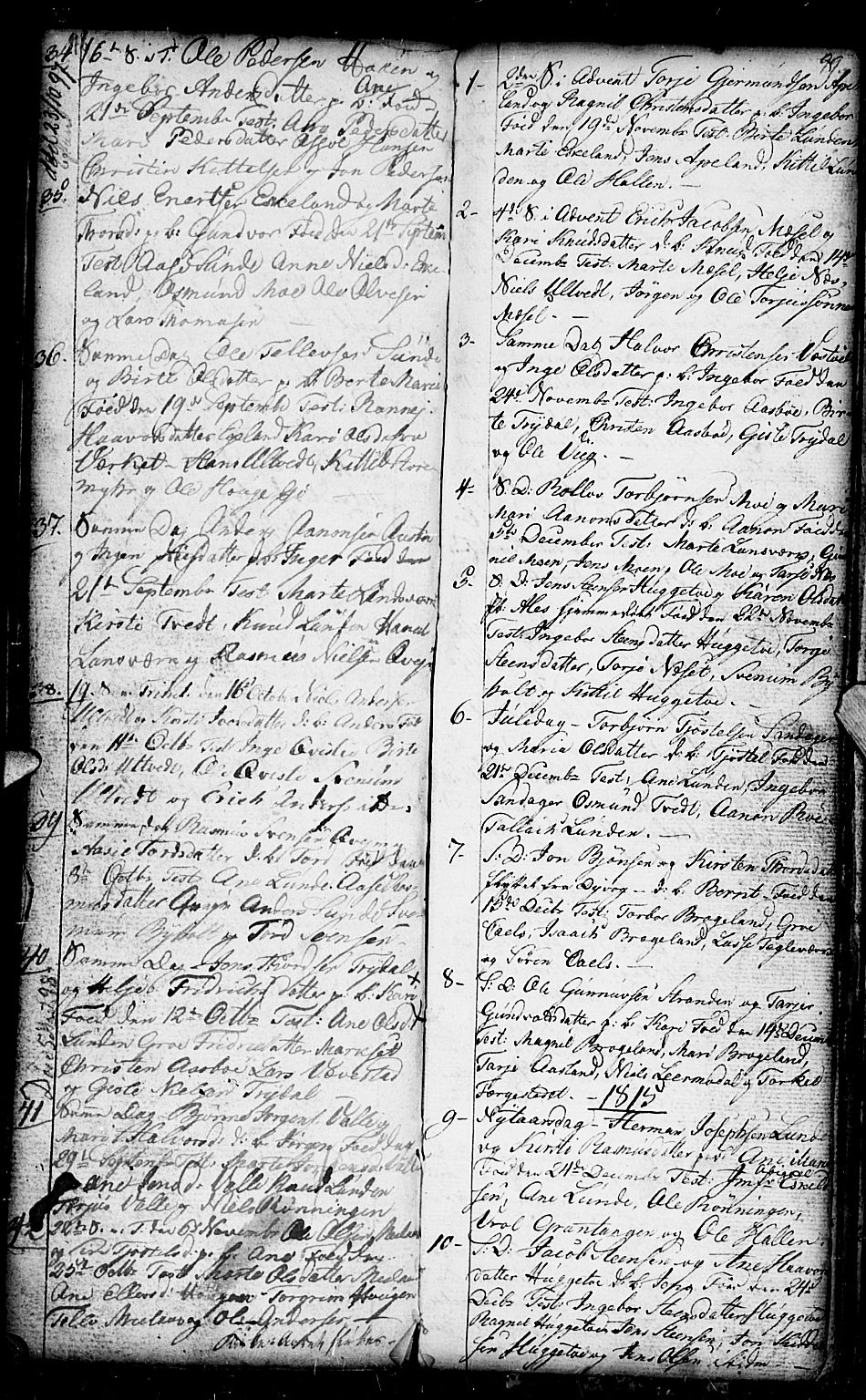 Gjerstad sokneprestkontor, SAK/1111-0014/F/Fb/Fba/L0001: Parish register (copy) no. B 1, 1797-1816, p. 98-99