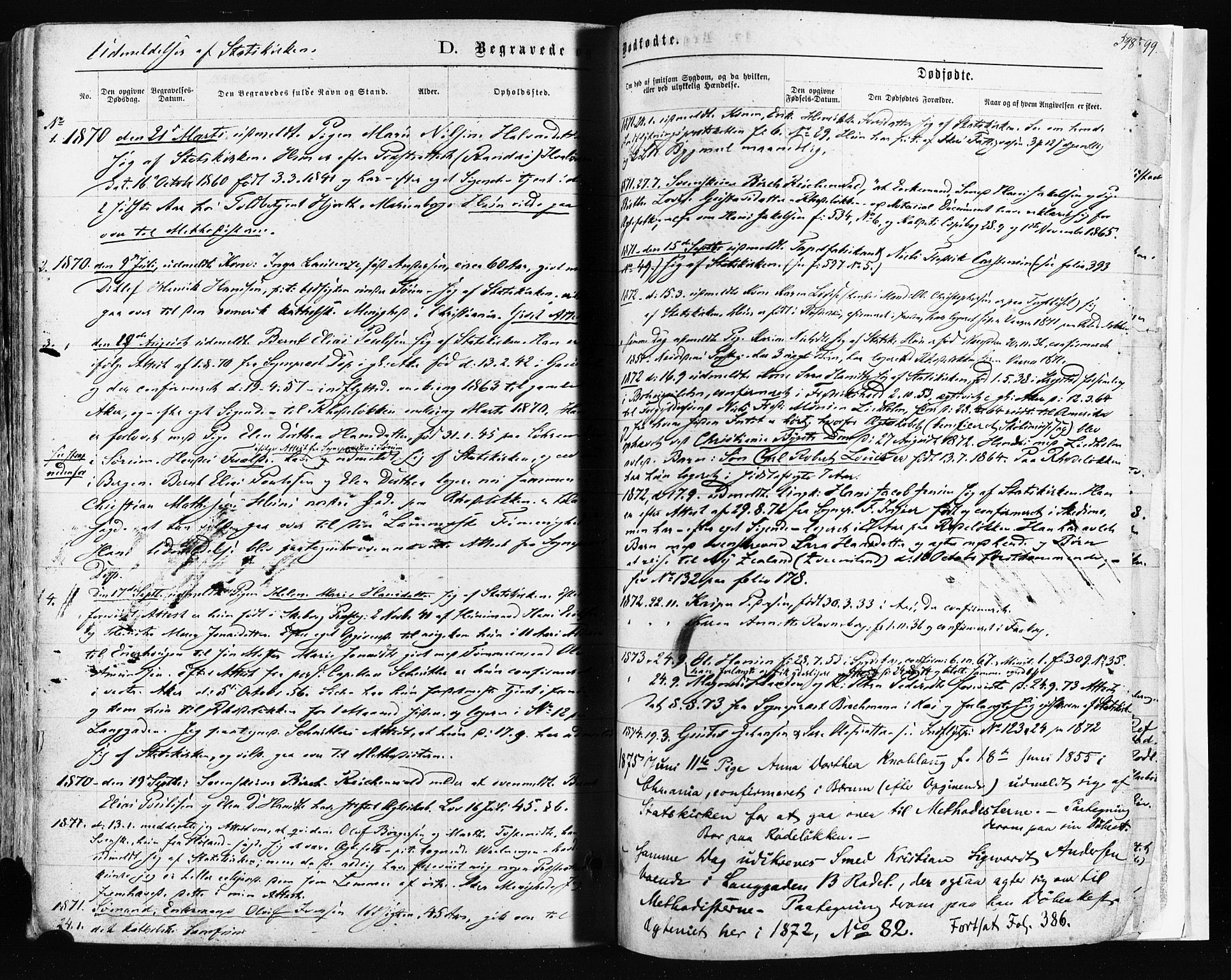Østre Aker prestekontor Kirkebøker, SAO/A-10840/F/Fa/L0003: Parish register (official) no. I 3, 1869-1875, p. 598