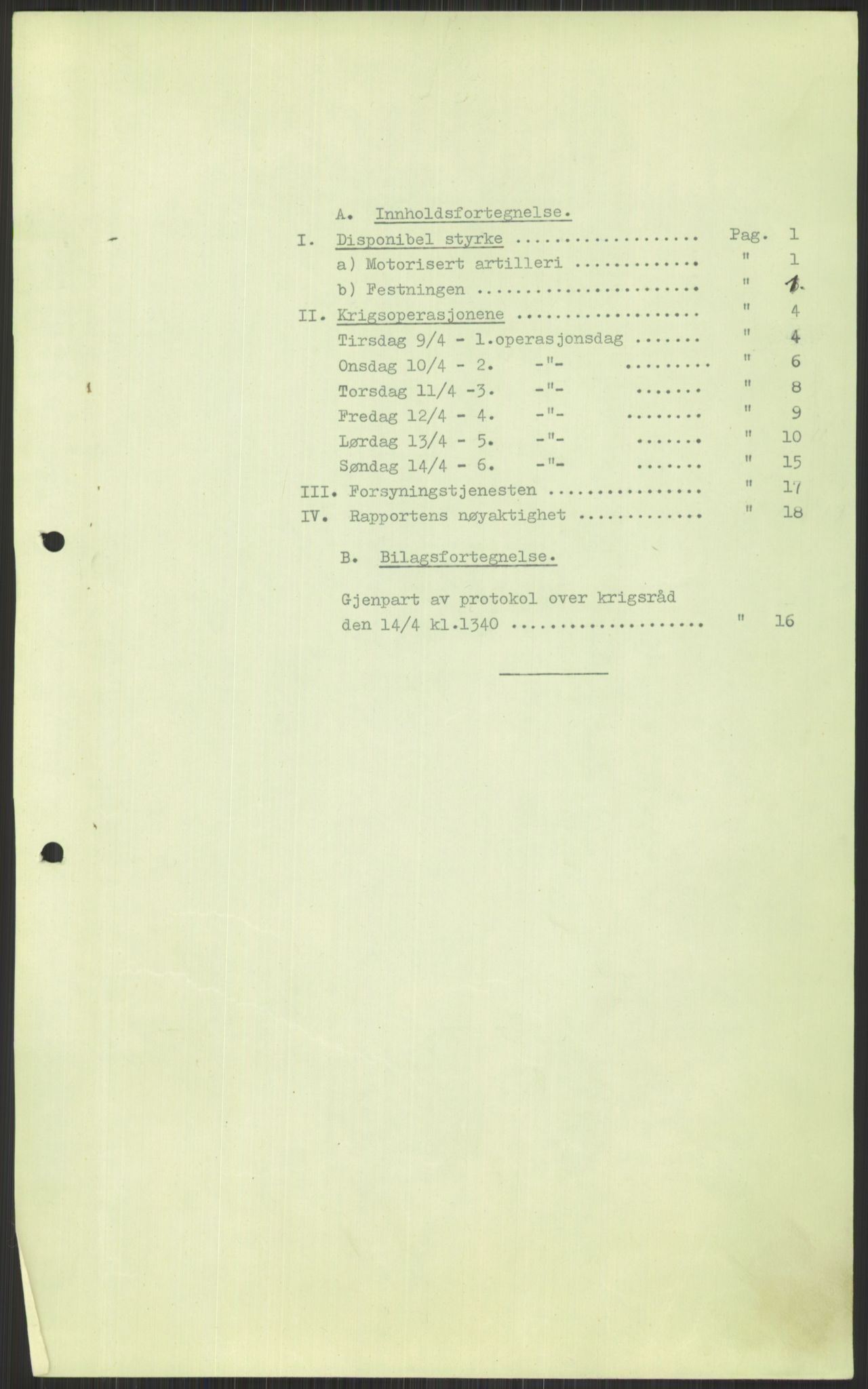 Forsvaret, Forsvarets krigshistoriske avdeling, AV/RA-RAFA-2017/Y/Yb/L0059: II-C-11-165-190  -  1. Divisjon, 1940, p. 5