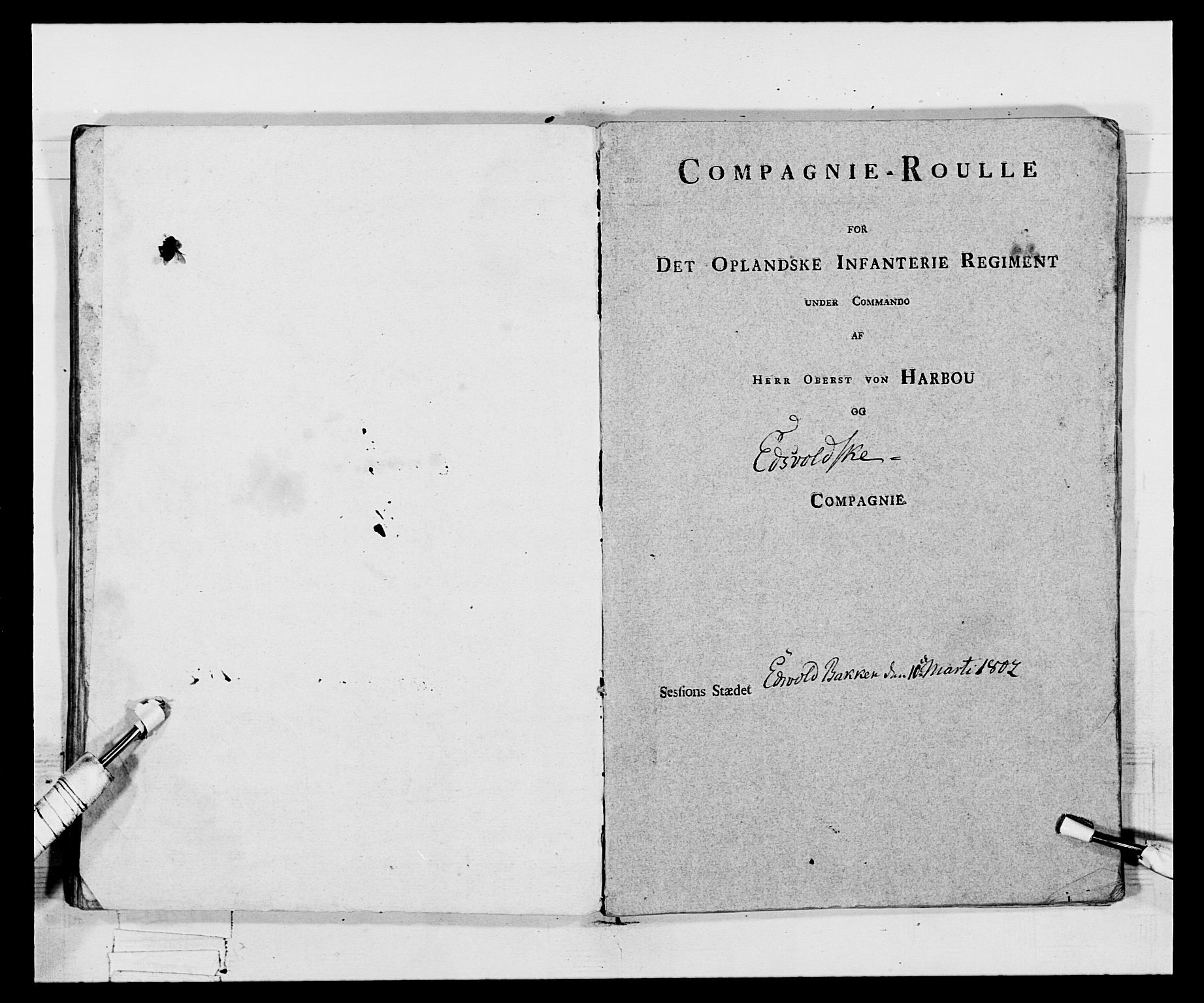 Generalitets- og kommissariatskollegiet, Det kongelige norske kommissariatskollegium, AV/RA-EA-5420/E/Eh/L0068: Opplandske nasjonale infanteriregiment, 1802-1805, p. 255