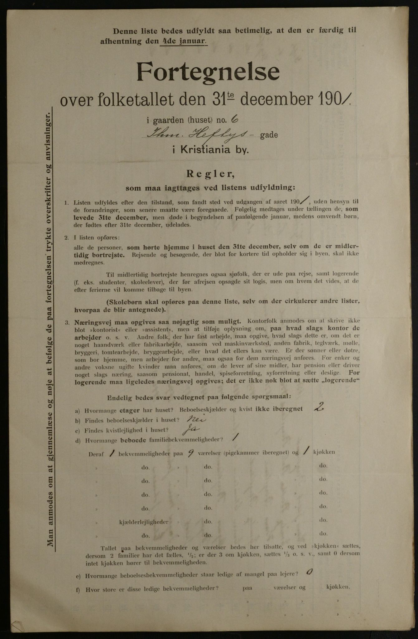 OBA, Municipal Census 1901 for Kristiania, 1901, p. 16704