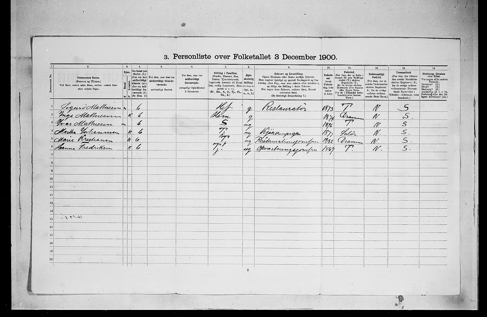 SAO, 1900 census for Kristiania, 1900, p. 17139