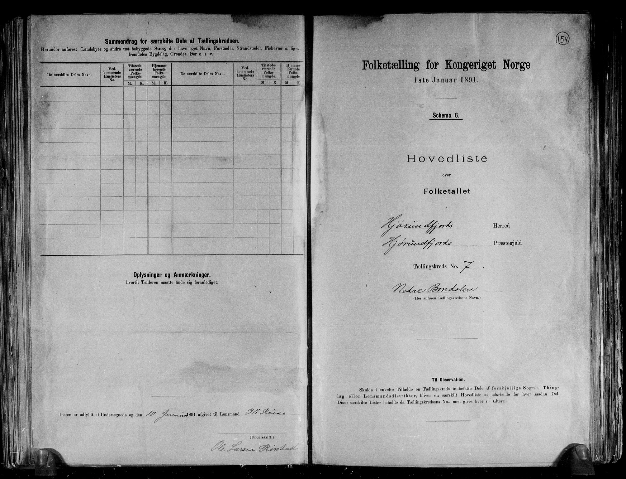 RA, 1891 census for 1522 Hjørundfjord, 1891, p. 17