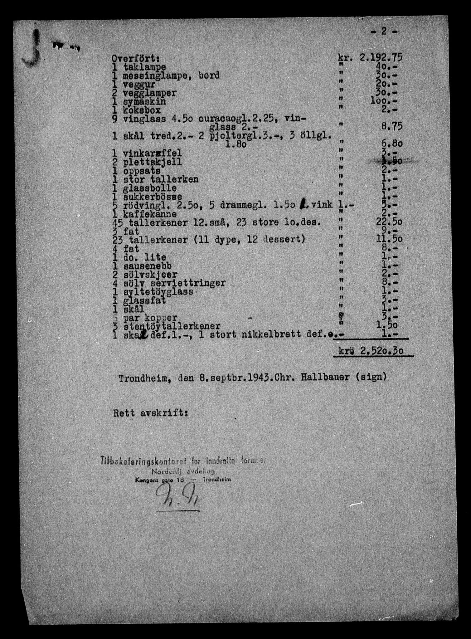 Justisdepartementet, Tilbakeføringskontoret for inndratte formuer, AV/RA-S-1564/H/Hc/Hca/L0896: --, 1945-1947, p. 74