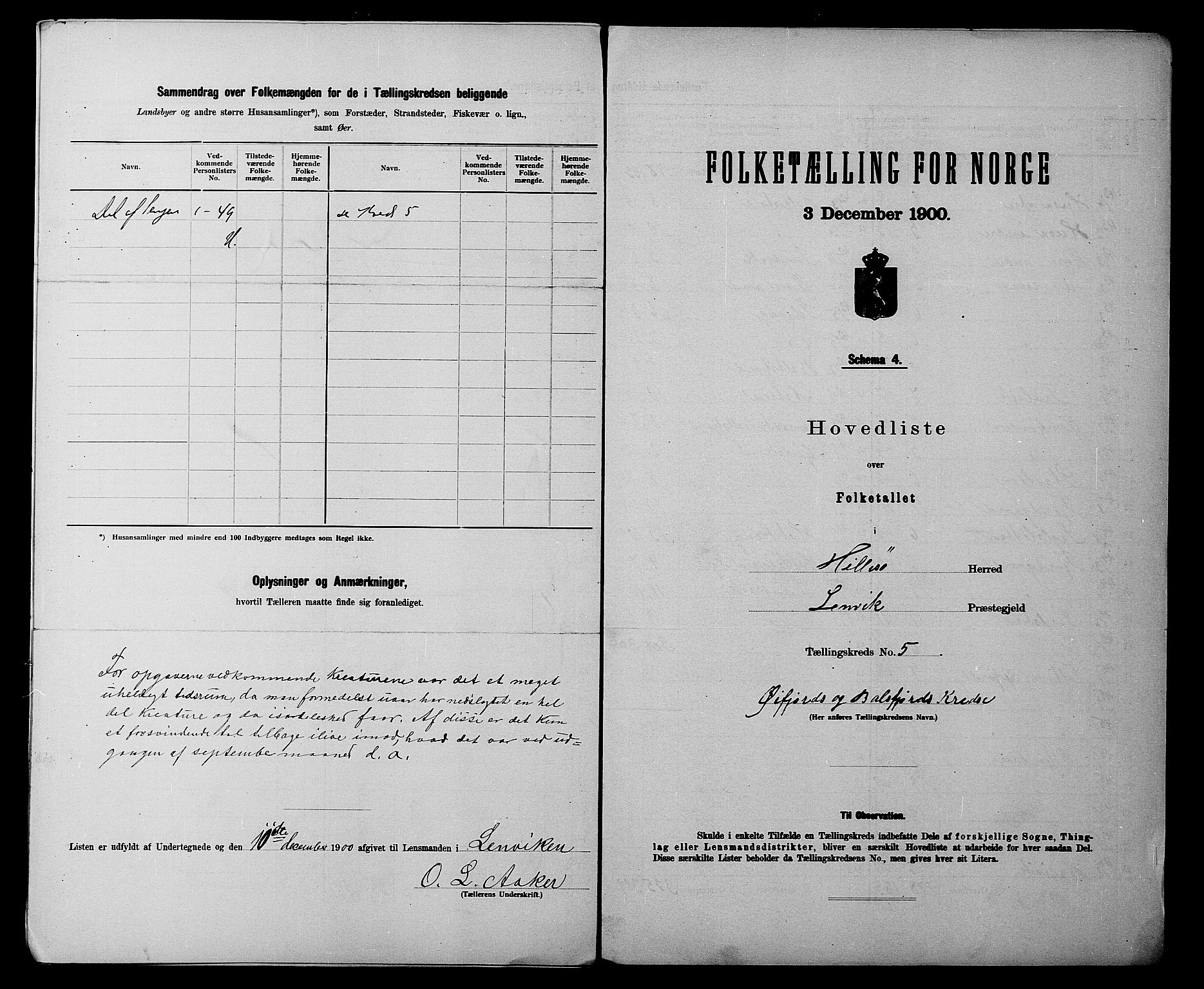 SATØ, 1900 census for Hillesøy, 1900, p. 12