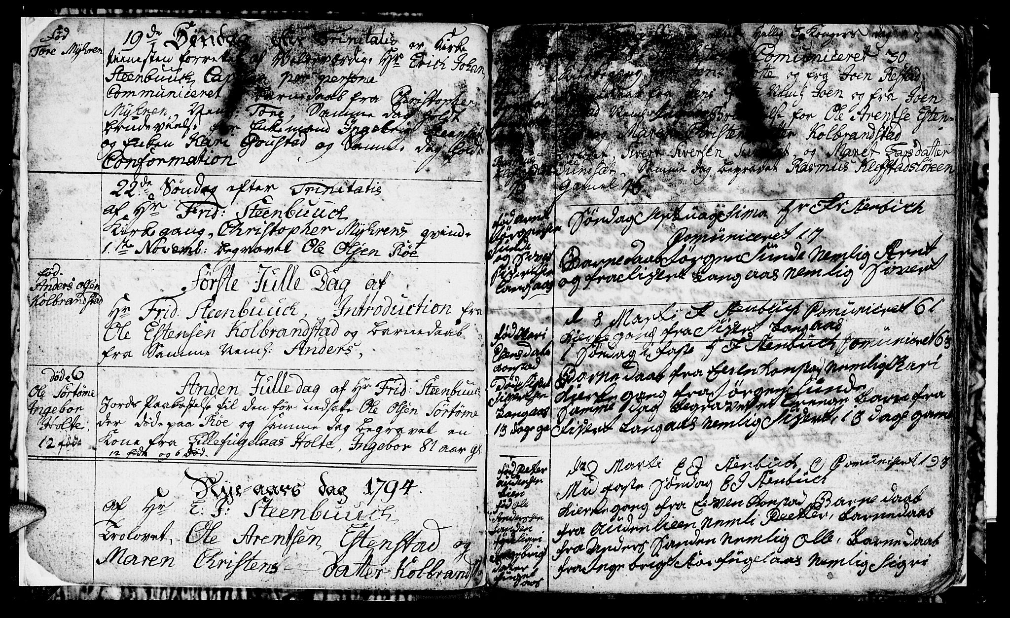 Ministerialprotokoller, klokkerbøker og fødselsregistre - Sør-Trøndelag, SAT/A-1456/694/L1129: Parish register (copy) no. 694C01, 1793-1815, p. 3