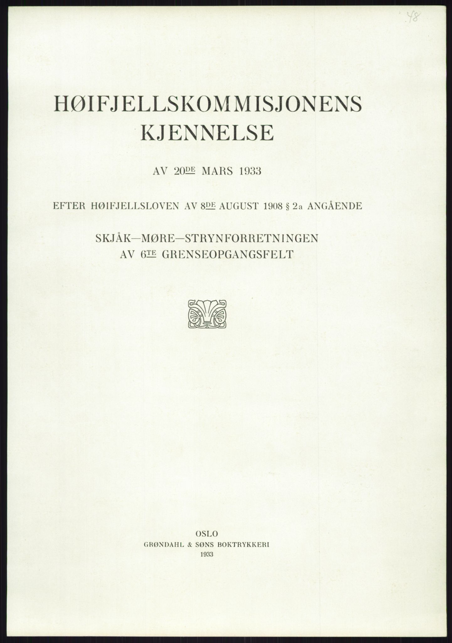 Høyfjellskommisjonen, AV/RA-S-1546/X/Xa/L0001: Nr. 1-33, 1909-1953, p. 2982