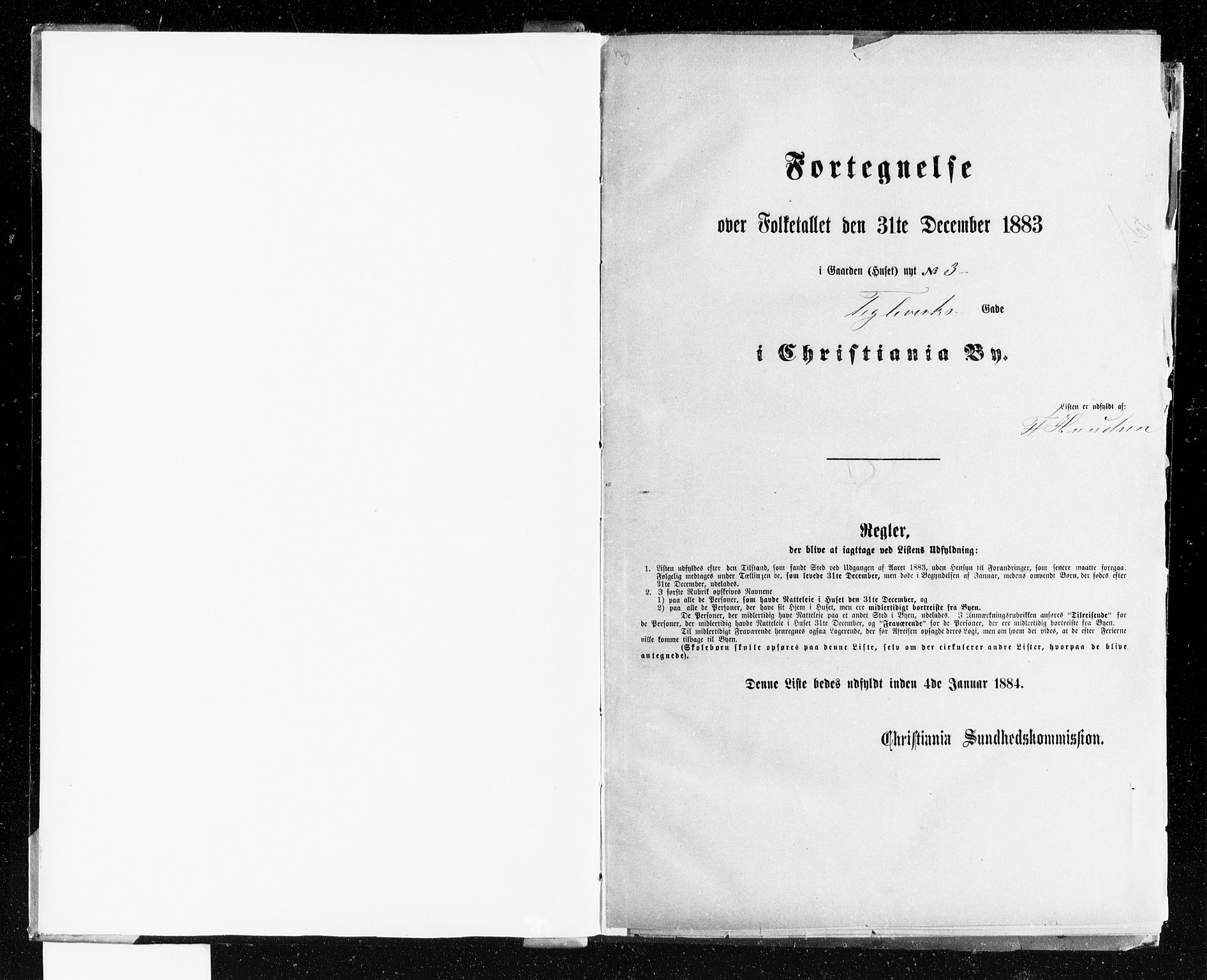 OBA, Municipal Census 1883 for Kristiania, 1883, p. 4602