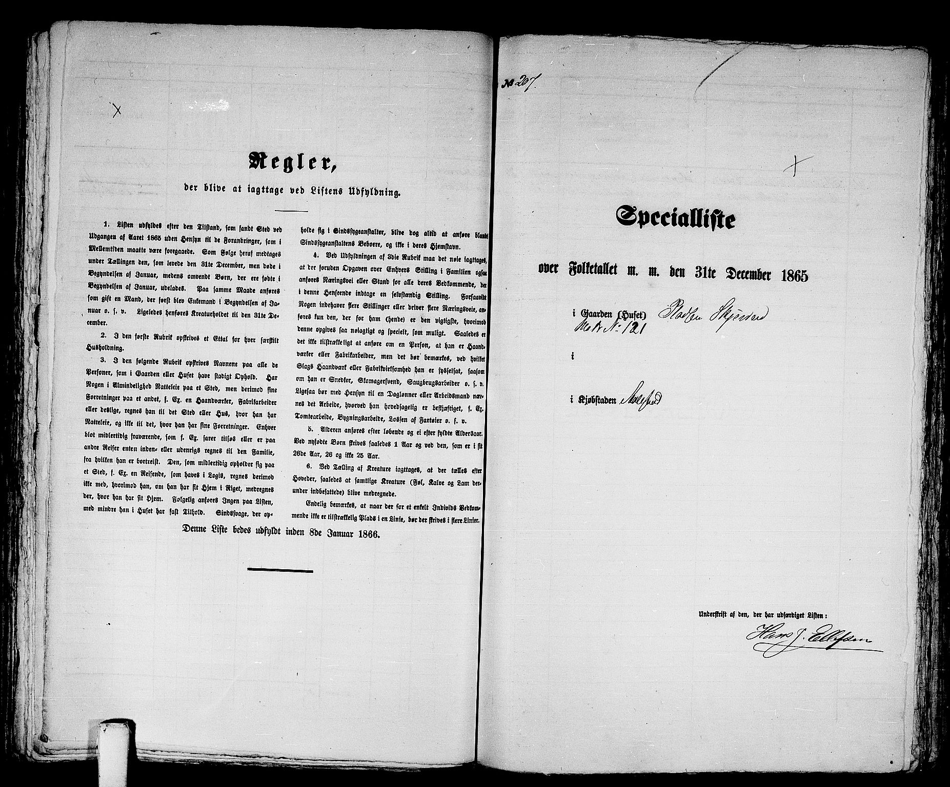 RA, 1865 census for Ålesund, 1865, p. 435