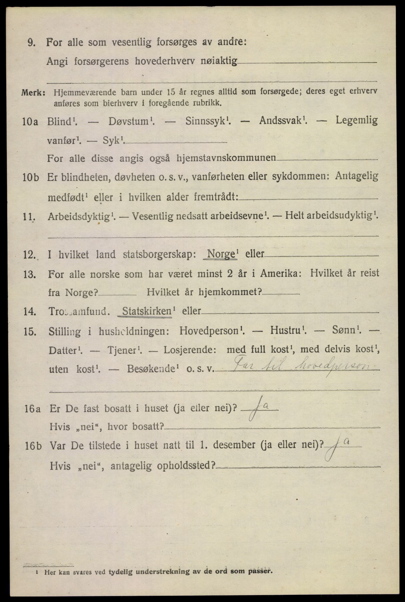 SAKO, 1920 census for Våle, 1920, p. 5461
