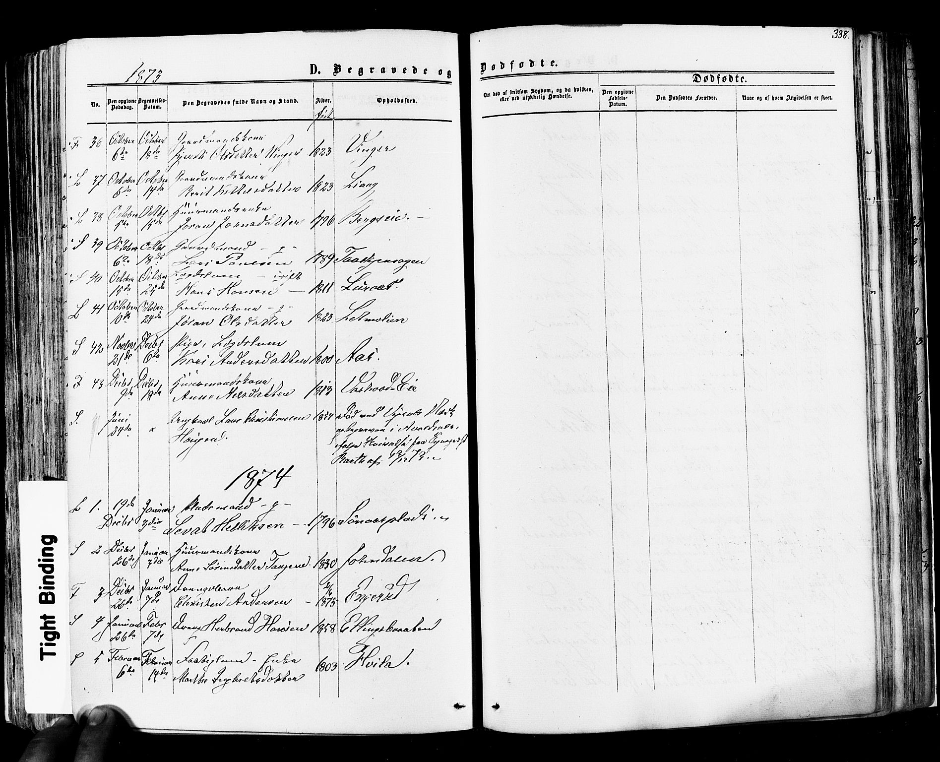 Flesberg kirkebøker, SAKO/A-18/F/Fa/L0007: Parish register (official) no. I 7, 1861-1878, p. 338