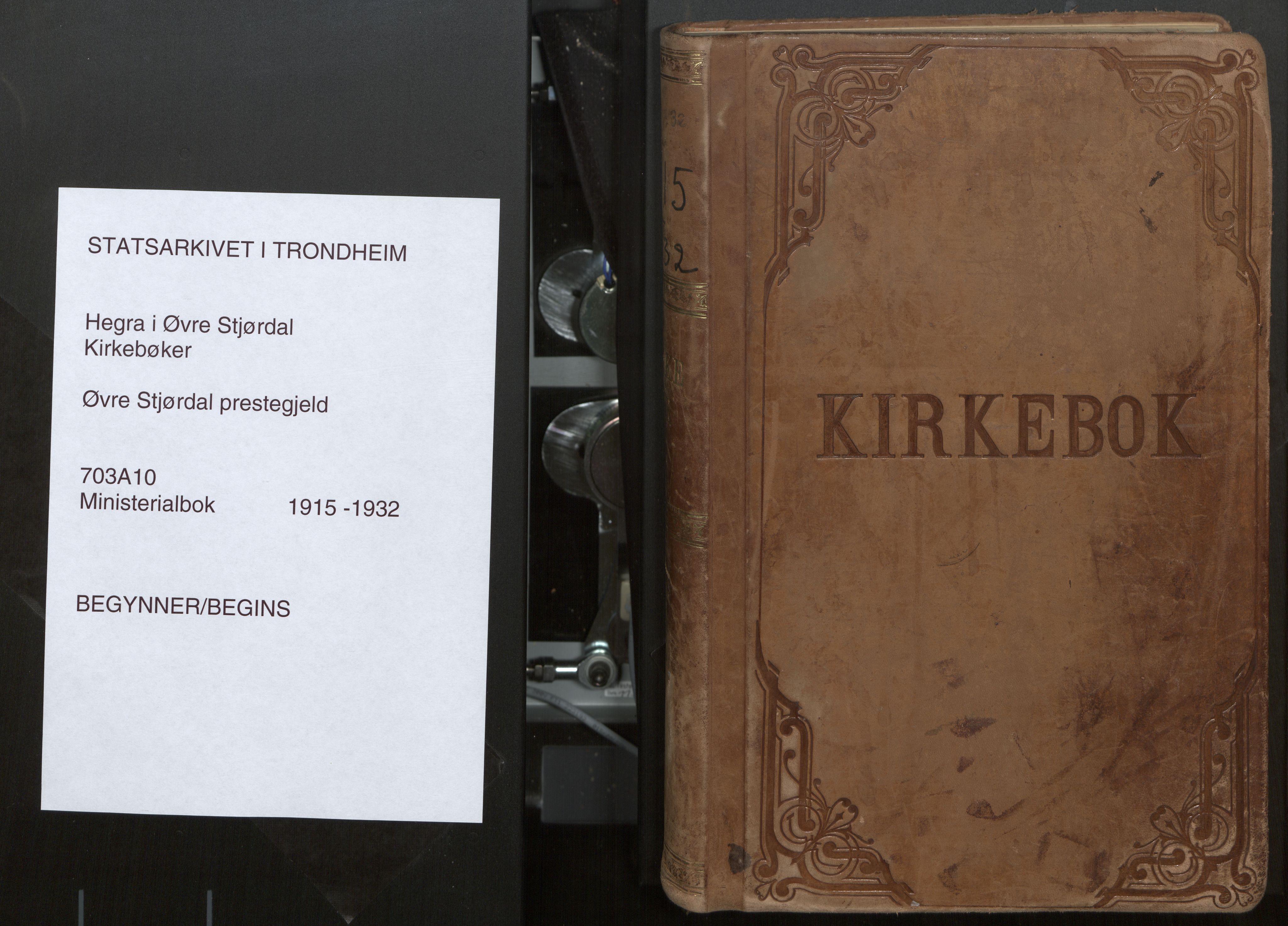 Ministerialprotokoller, klokkerbøker og fødselsregistre - Nord-Trøndelag, SAT/A-1458/703/L0037: Parish register (official) no. 703A10, 1915-1932