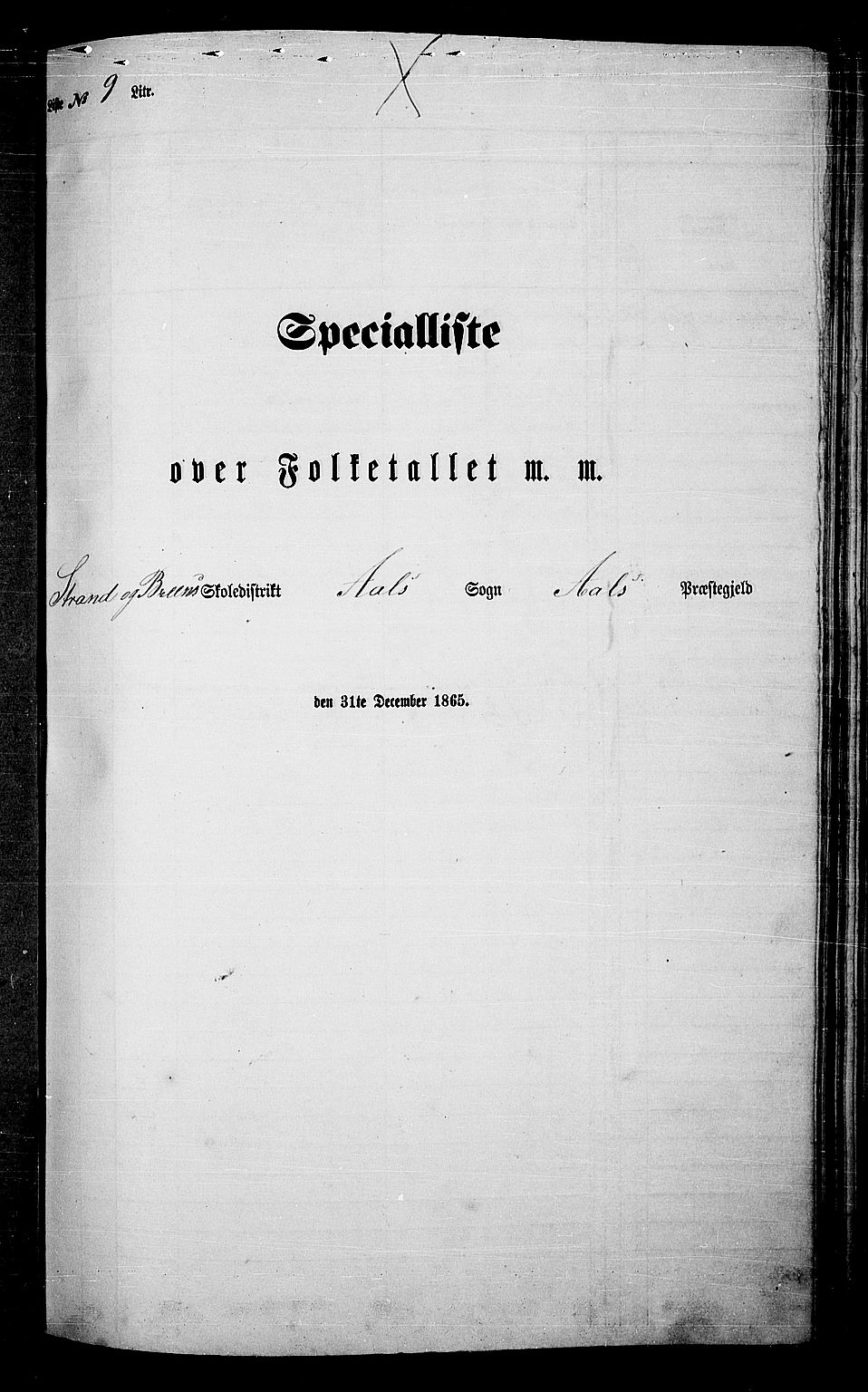 RA, 1865 census for Ål, 1865, p. 156