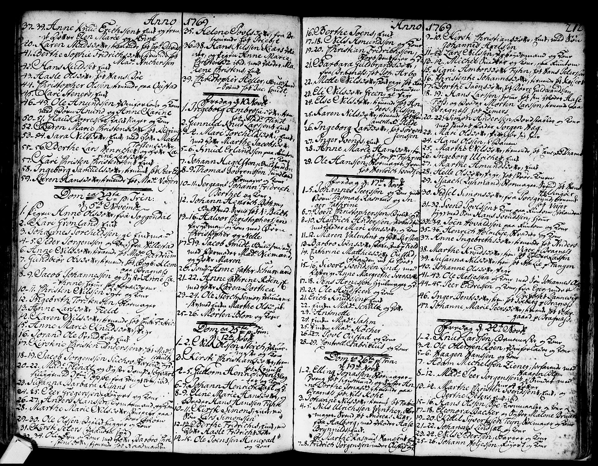 Strømsø kirkebøker, SAKO/A-246/F/Fa/L0008: Parish register (official) no. I 8, 1748-1774, p. 212