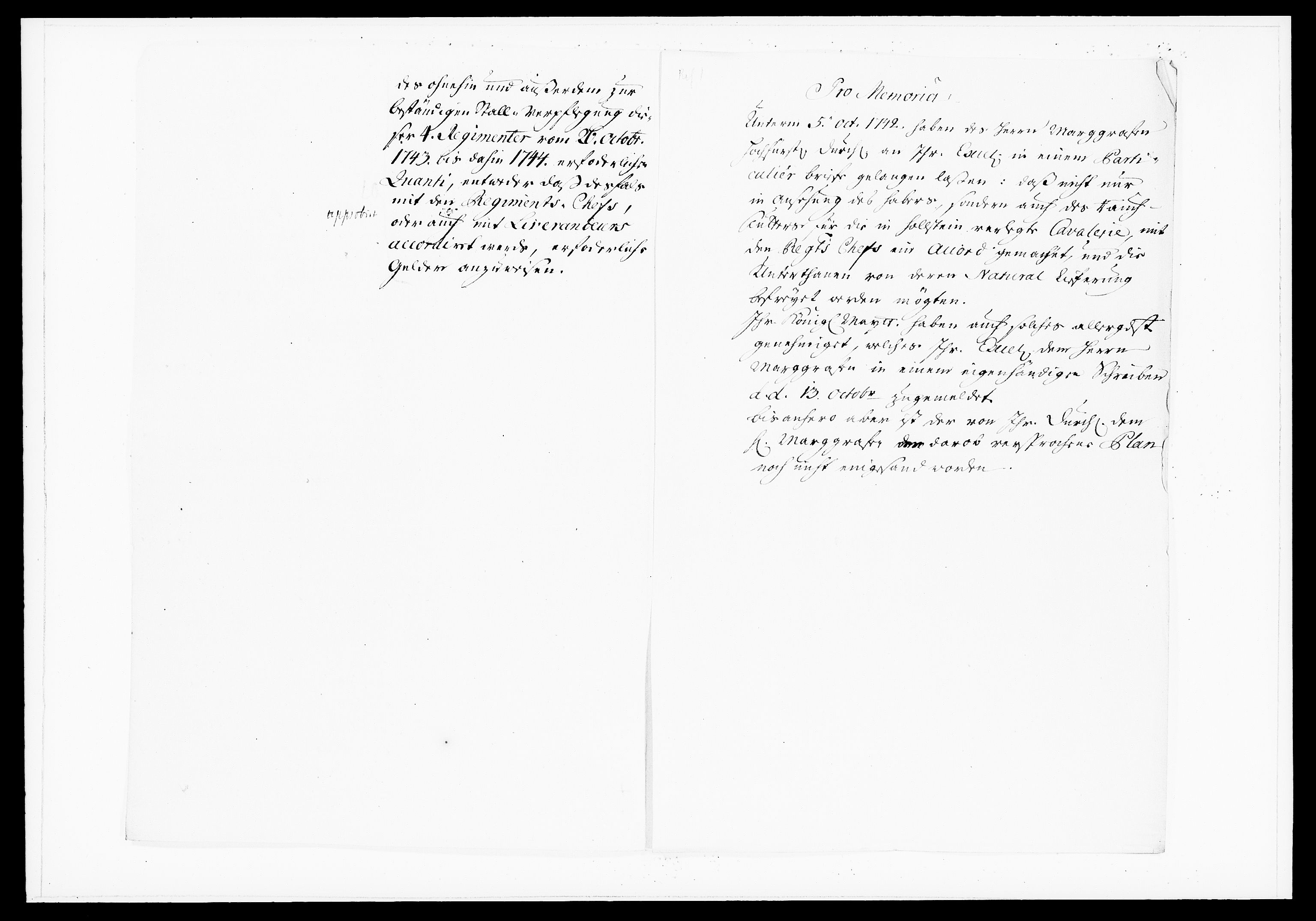 Krigskollegiet, Krigskancelliet, DRA/A-0006/-/1176-1181: Refererede sager, 1743, p. 318