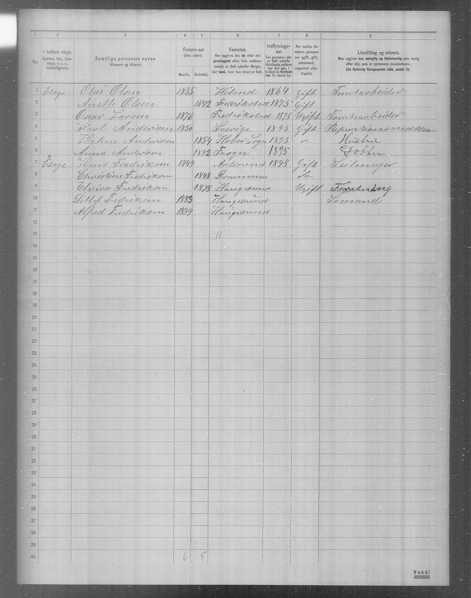 OBA, Municipal Census 1904 for Kristiania, 1904, p. 15968