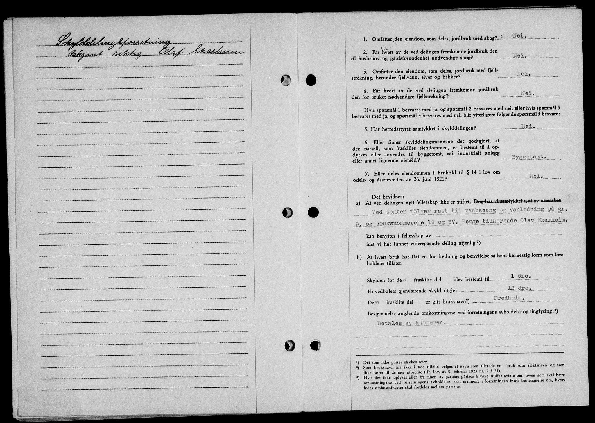 Lofoten sorenskriveri, SAT/A-0017/1/2/2C/L0013a: Mortgage book no. 13a, 1944-1946, Diary no: : 875/1945