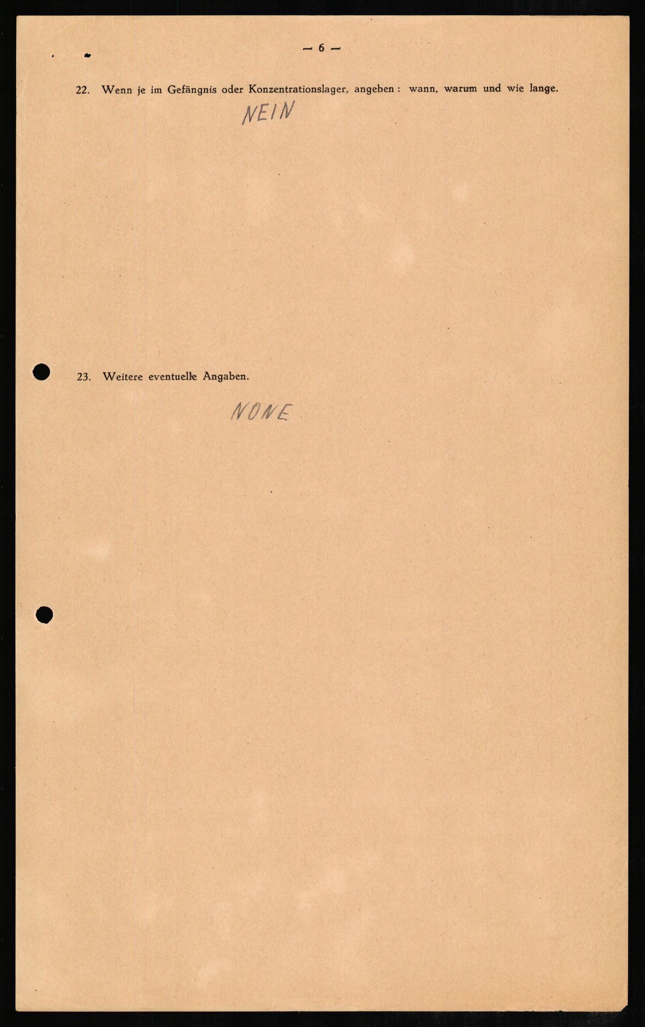 Forsvaret, Forsvarets overkommando II, AV/RA-RAFA-3915/D/Db/L0006: CI Questionaires. Tyske okkupasjonsstyrker i Norge. Tyskere., 1945-1946, p. 143