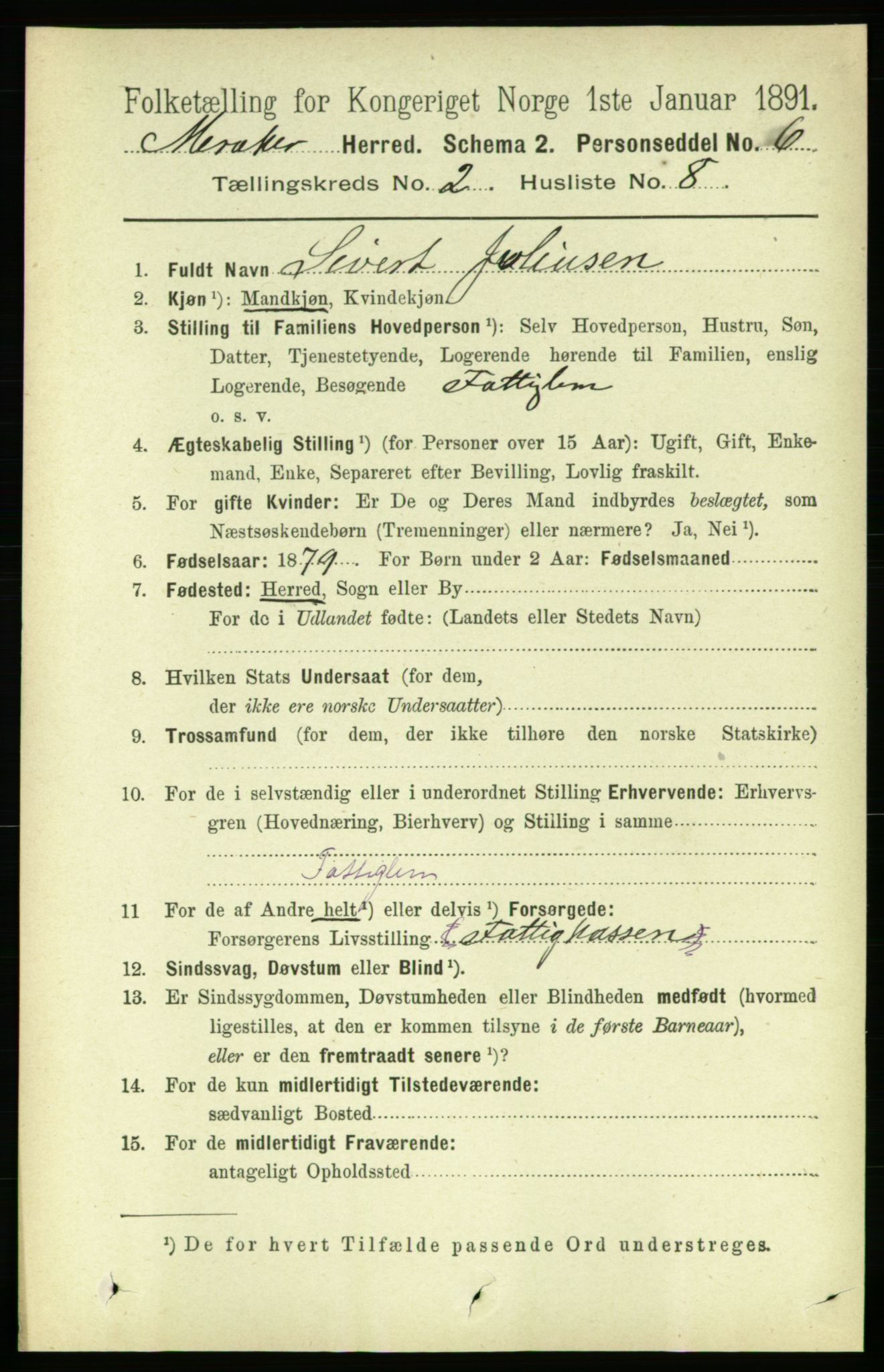 RA, 1891 census for 1711 Meråker, 1891, p. 628