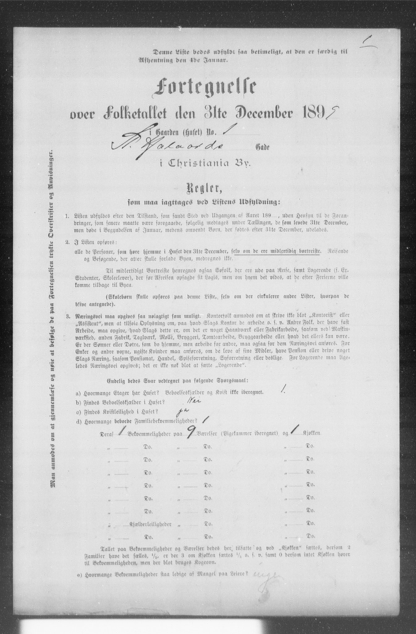 OBA, Municipal Census 1899 for Kristiania, 1899, p. 11468