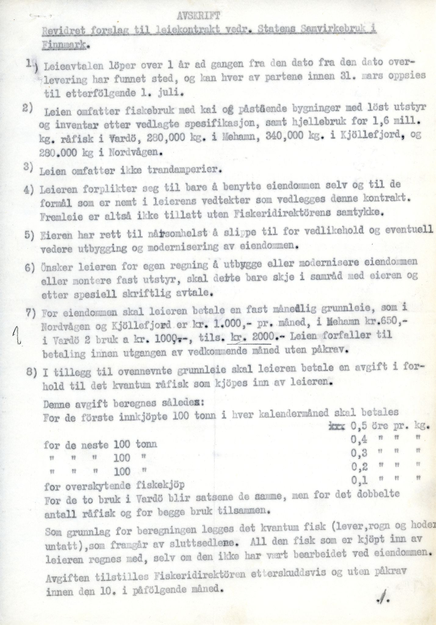 Vardø Fiskersamvirkelag, VAMU/A-0037/D/Da/L0007: Korrespondanse St-Tr, 1947-1950