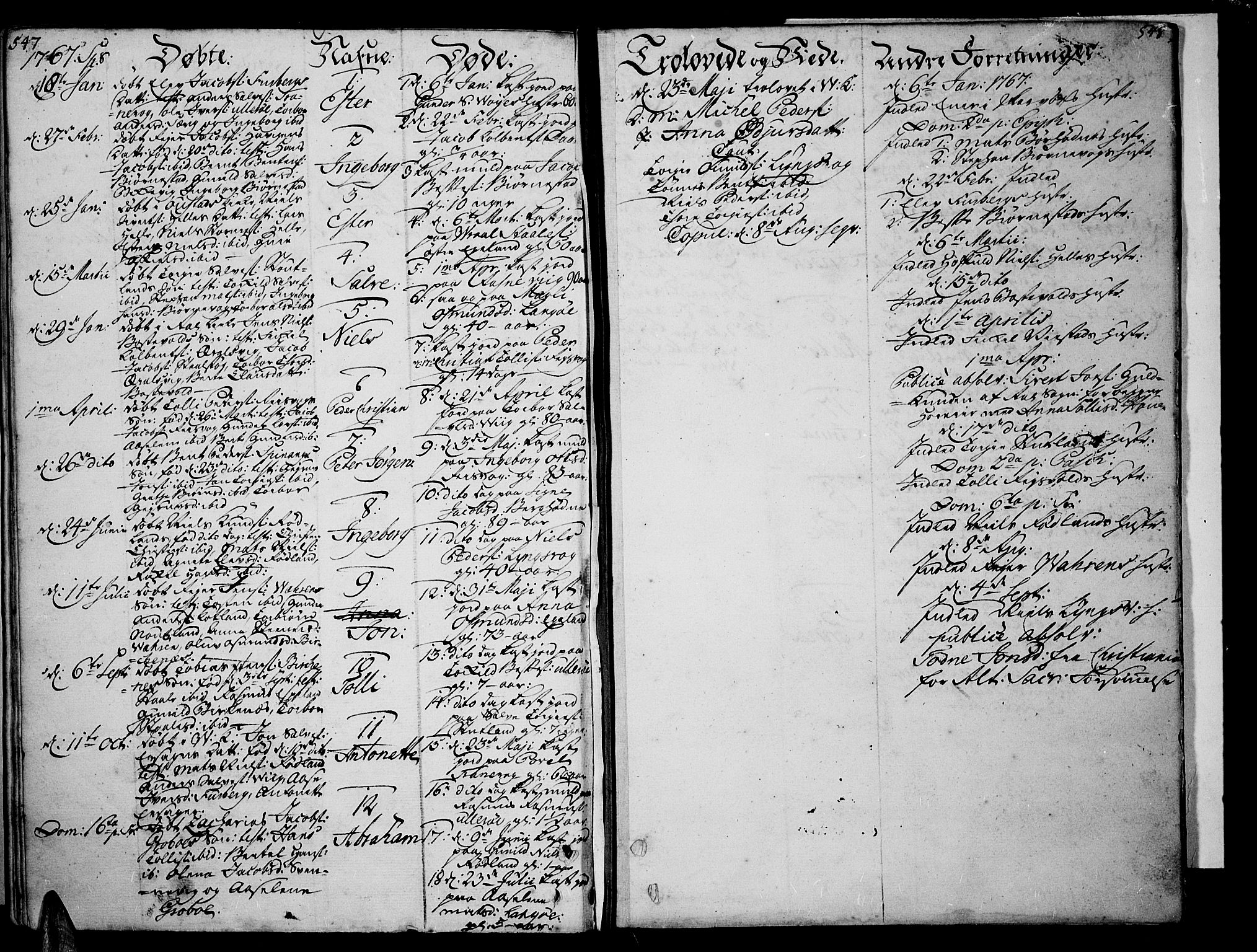 Lista sokneprestkontor, AV/SAK-1111-0027/F/Fa/L0003: Parish register (official) no. A 3 /3, 1752-1767, p. 547-548