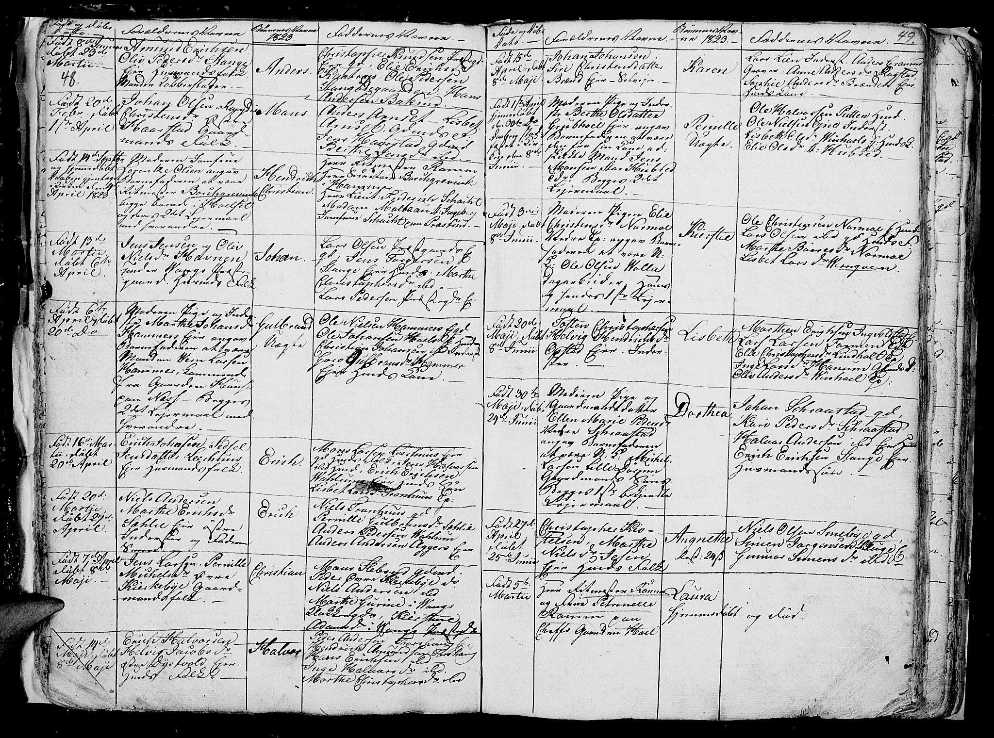 Vang prestekontor, Hedmark, SAH/PREST-008/H/Ha/Hab/L0006: Parish register (copy) no. 6, 1819-1832, p. 48-49