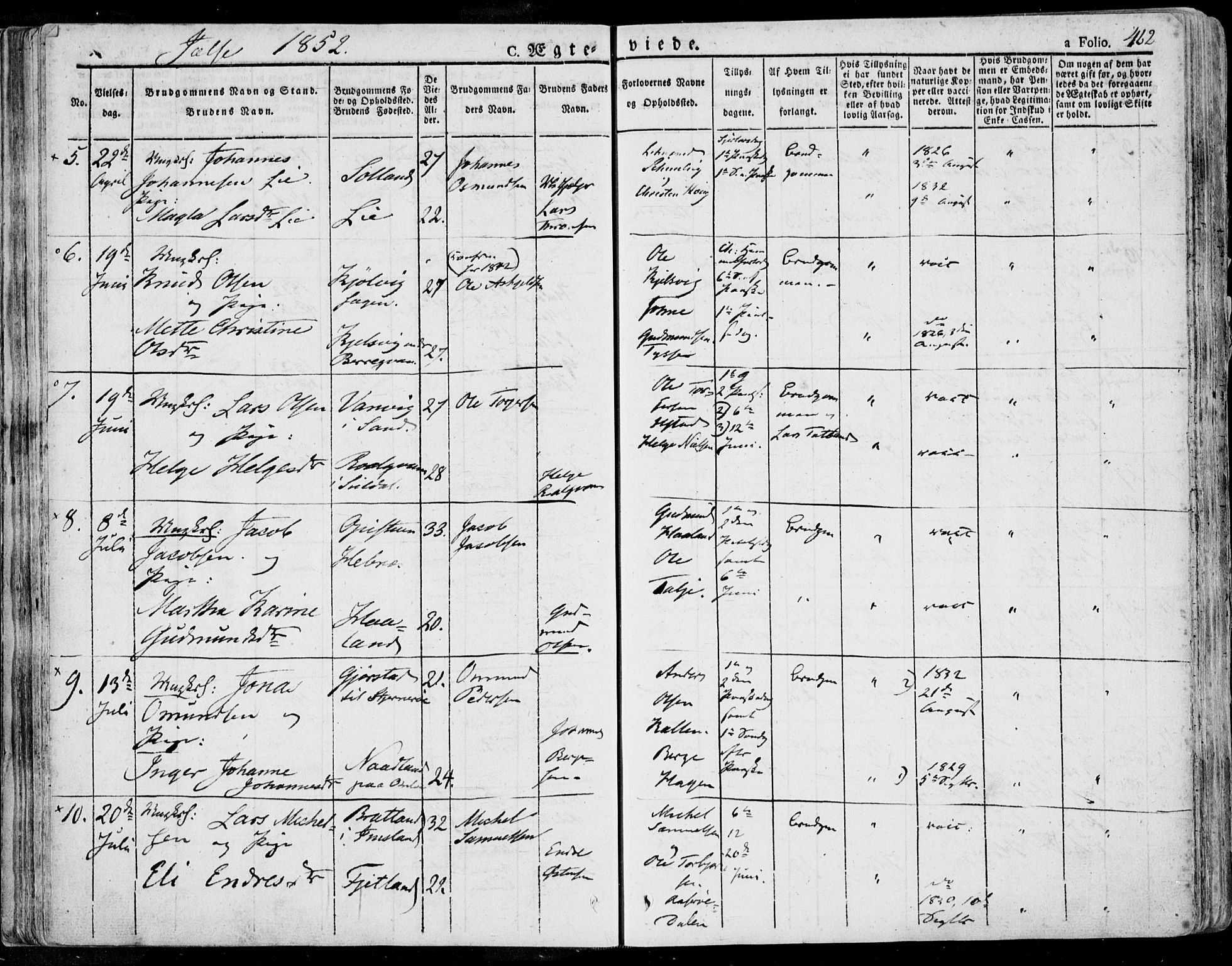 Jelsa sokneprestkontor, AV/SAST-A-101842/01/IV: Parish register (official) no. A 6.2, 1828-1853, p. 462